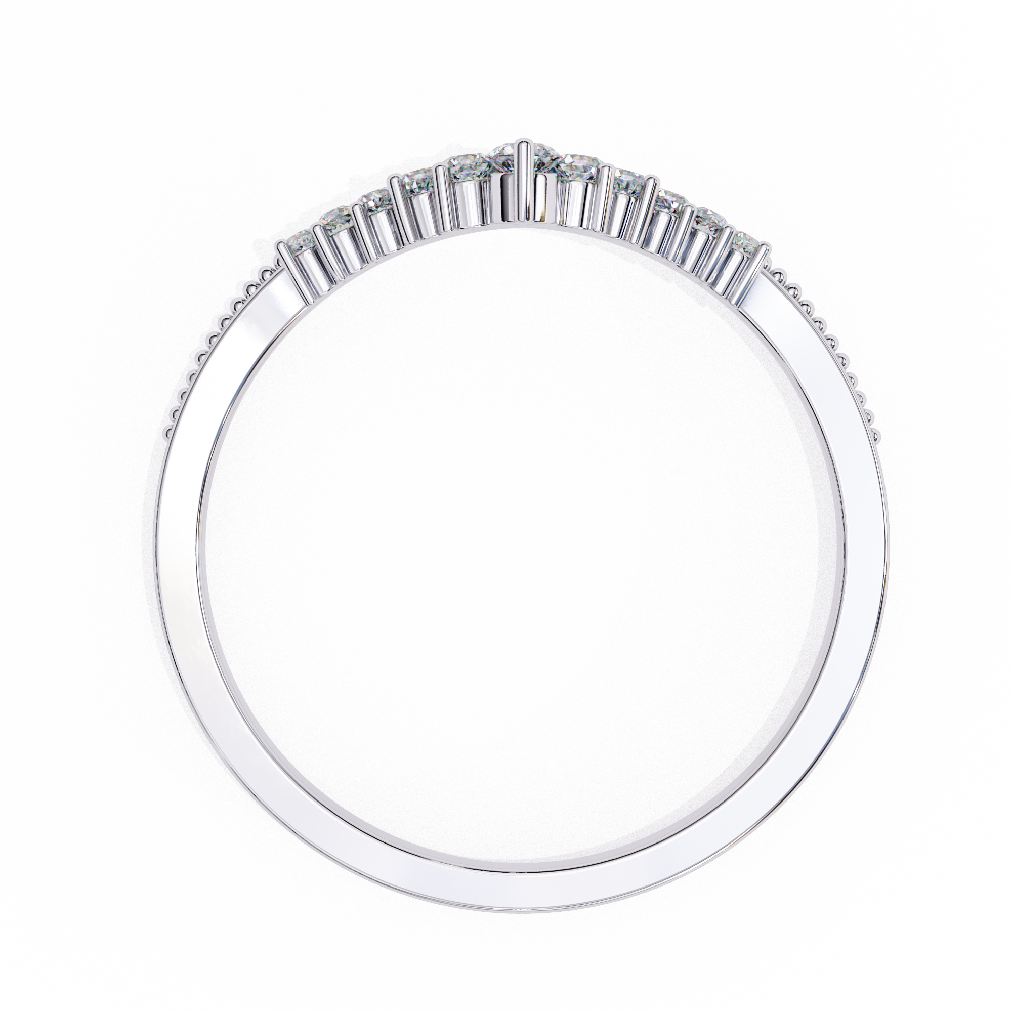 0.15 ct Lustrous Arc Band 9k