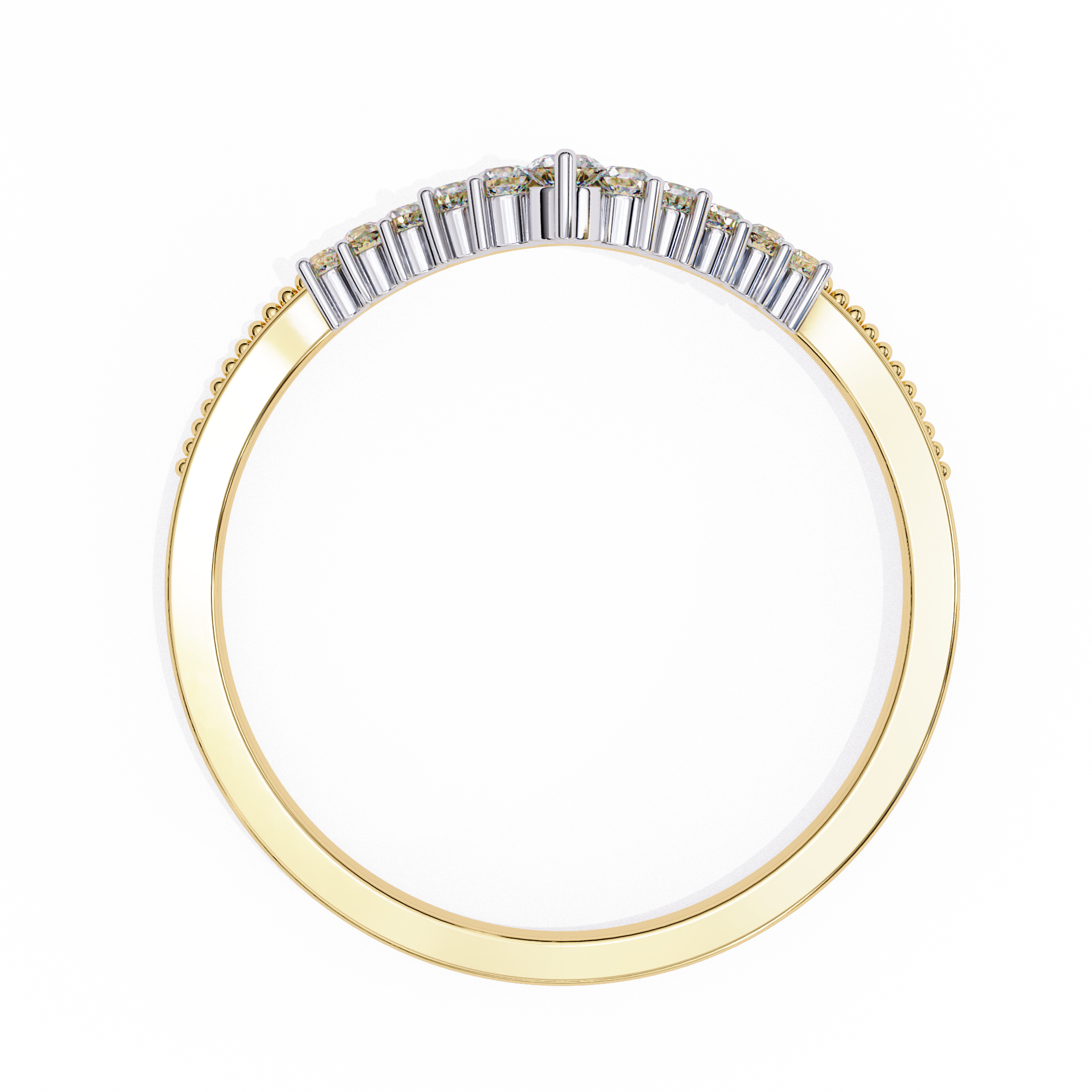 0.15 ct Lustrous Arc Band 9k