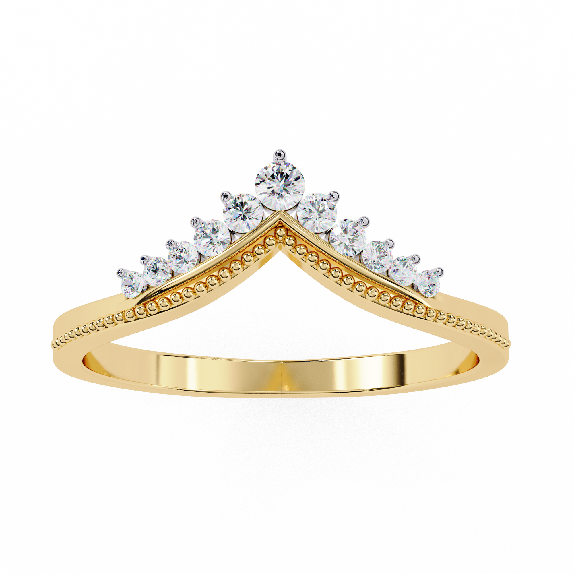 0.15 ct Lustrous Arc Band 9k