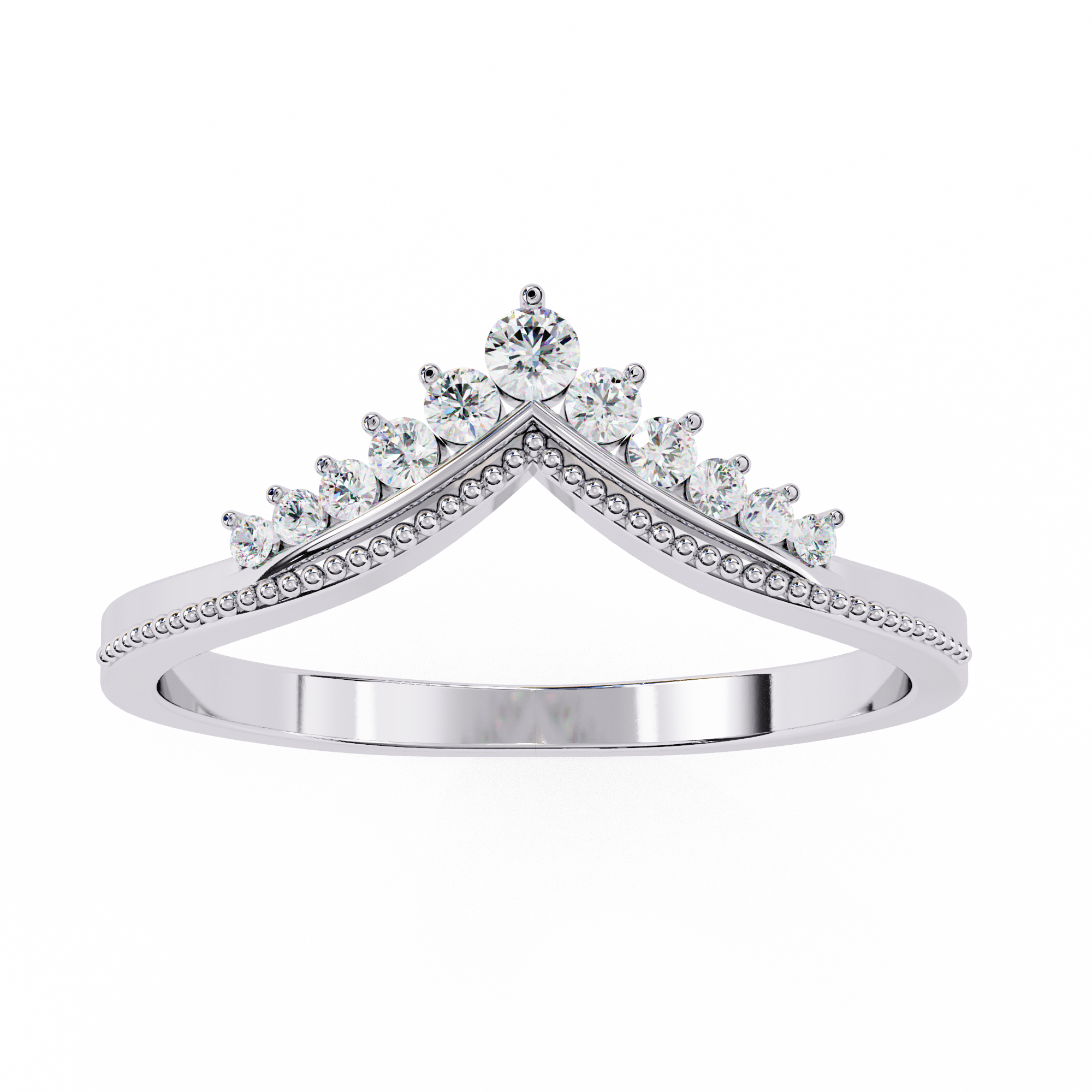 0.15 ct Lustrous Arc Band 9k