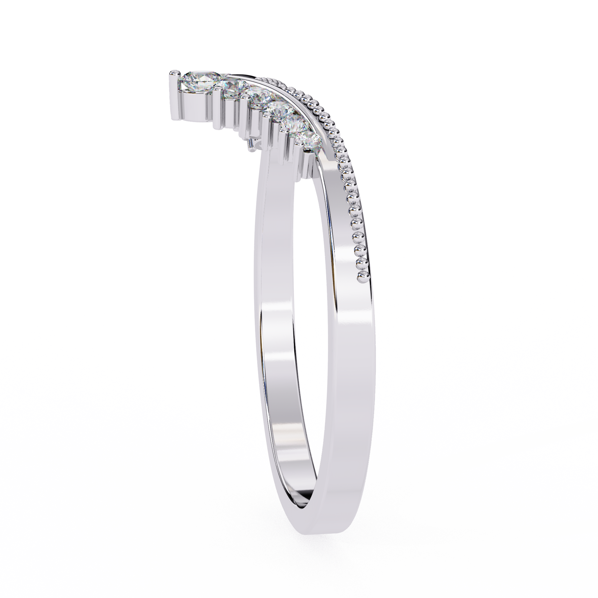 0.15 ct Lustrous Arc Band 9k