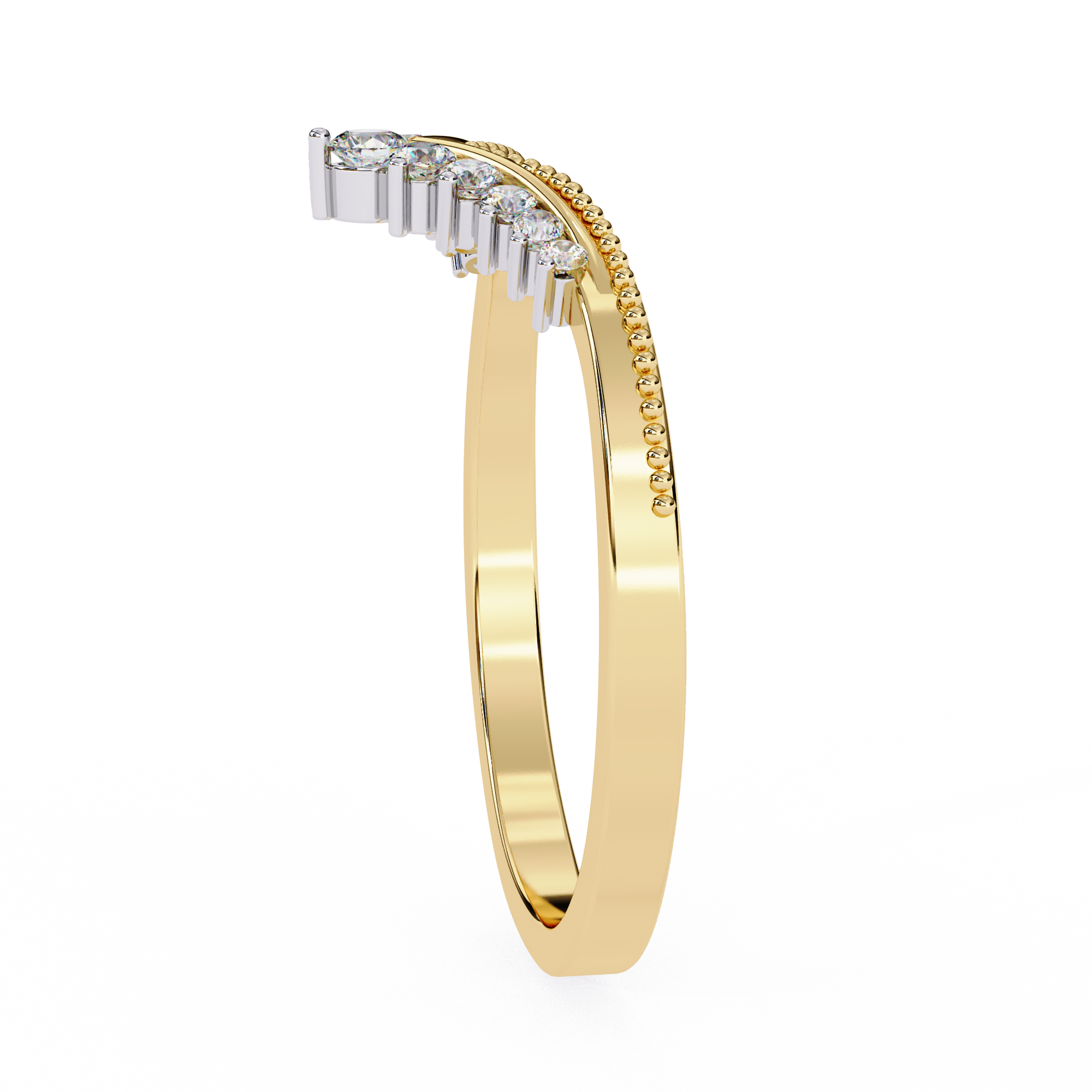 0.15 ct Lustrous Arc Band 9k