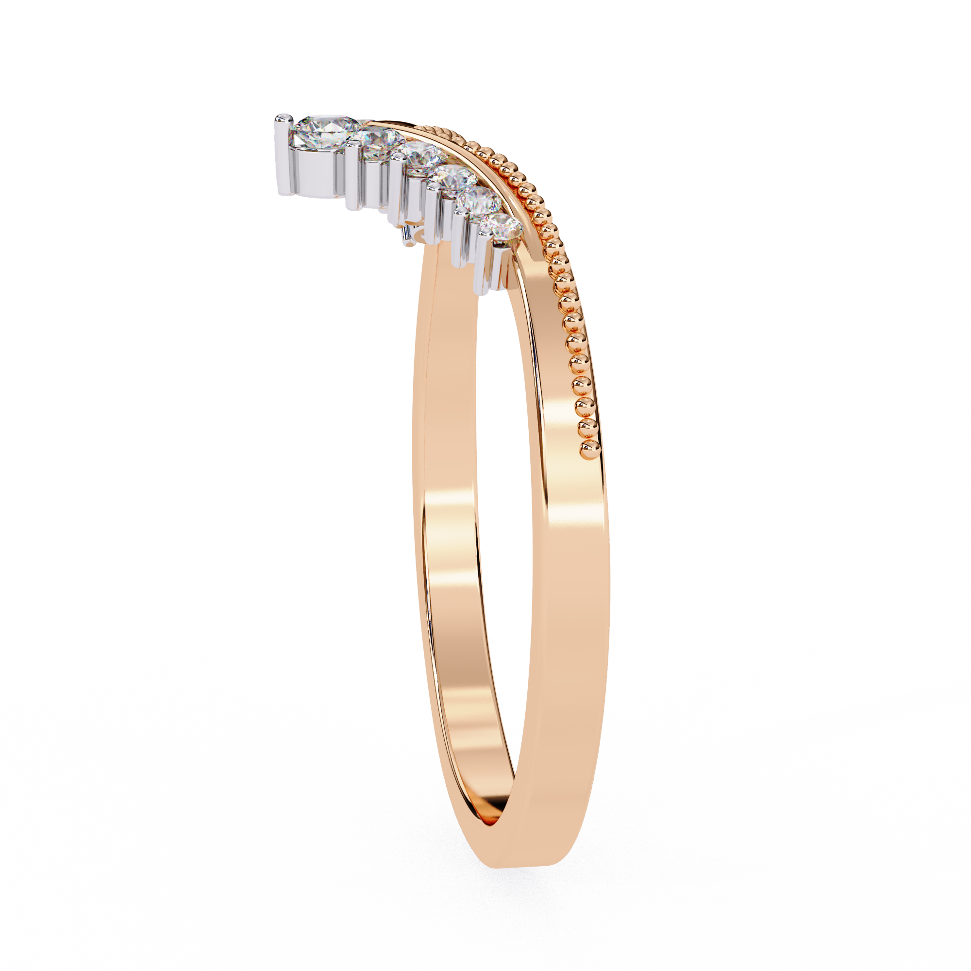 0.15 ct Lustrous Arc Band 9k