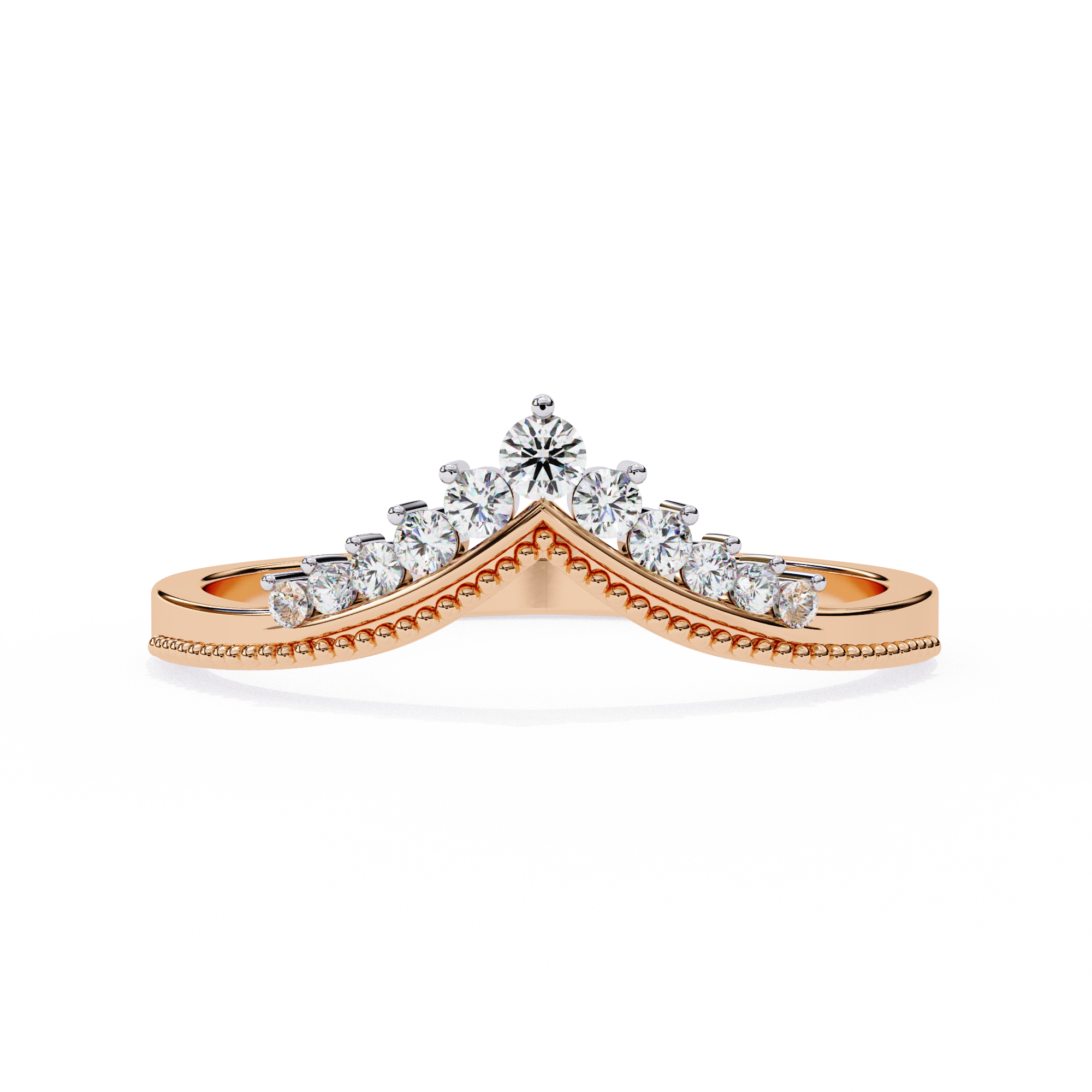 0.15 ct Lustrous Arc Band 9k