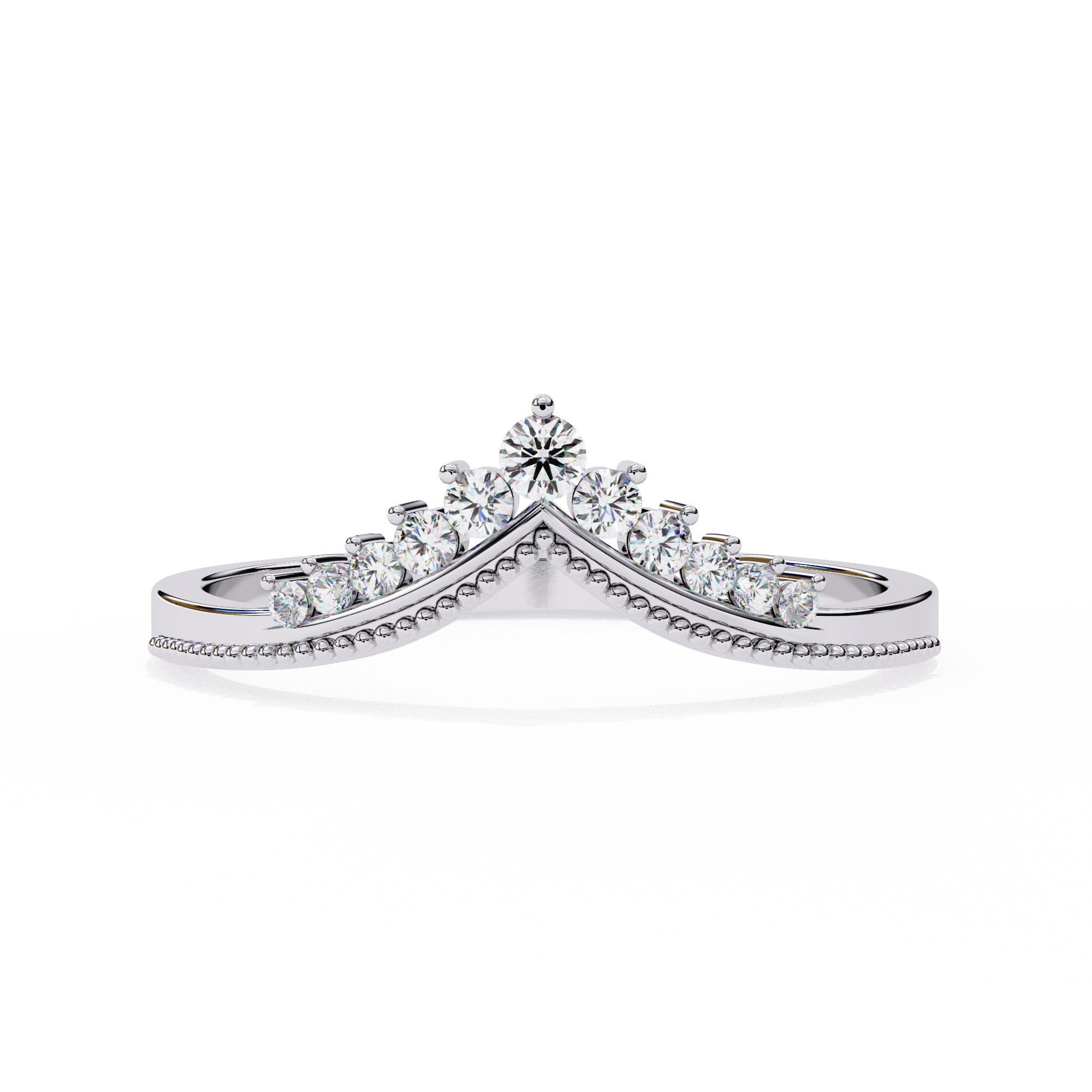 0.15 ct Lustrous Arc Band 9k