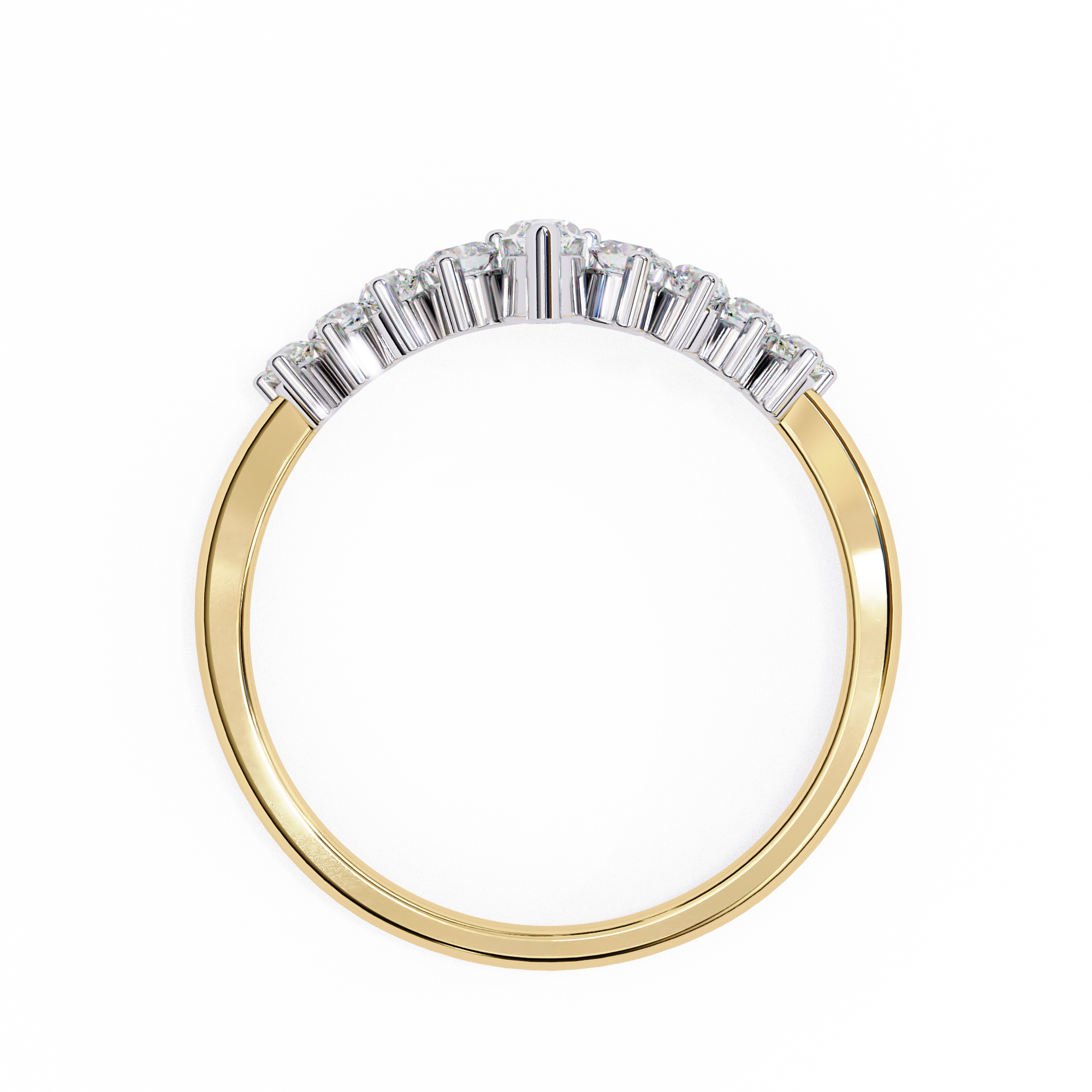 0.38 carat marquise round band