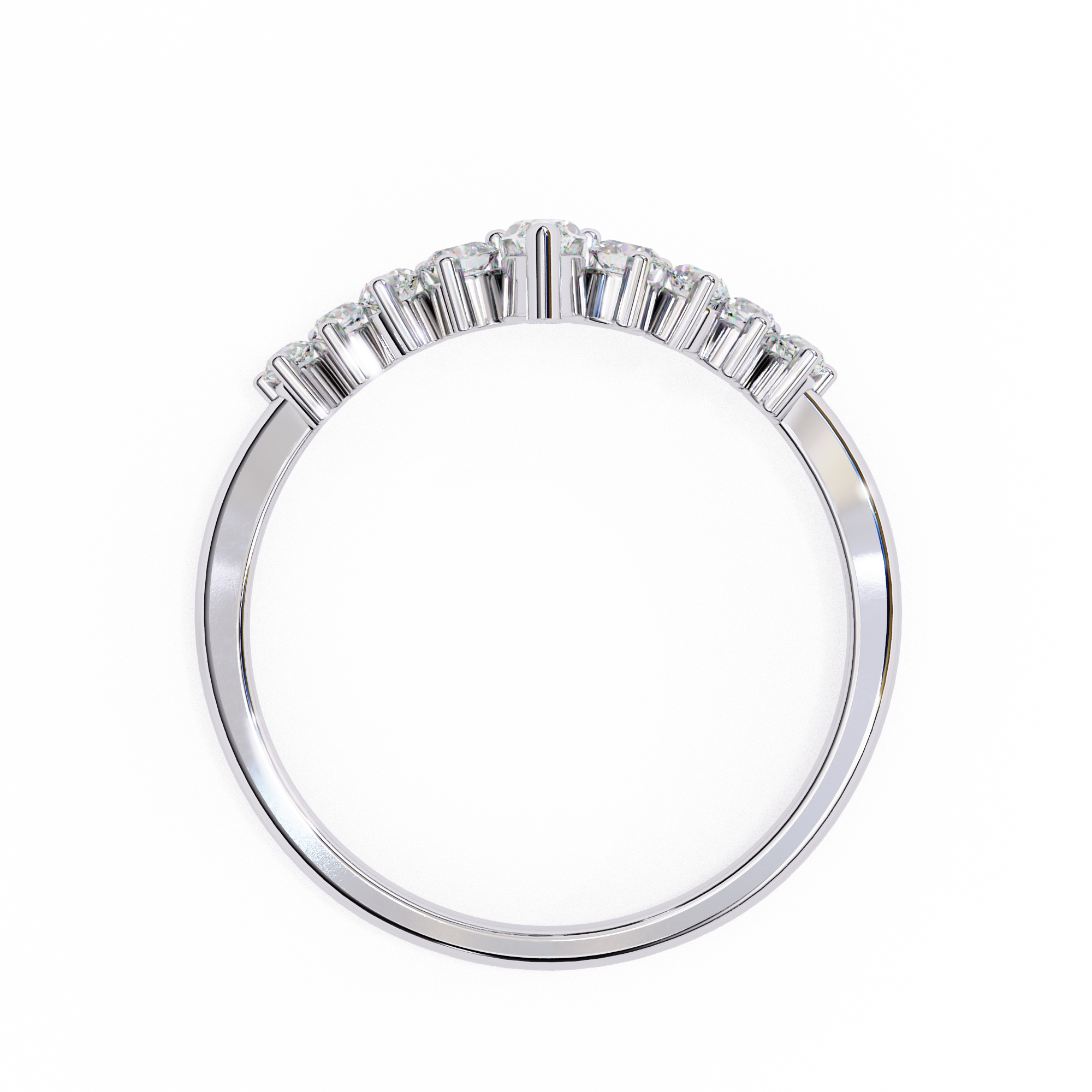 0.38 carat marquise round band