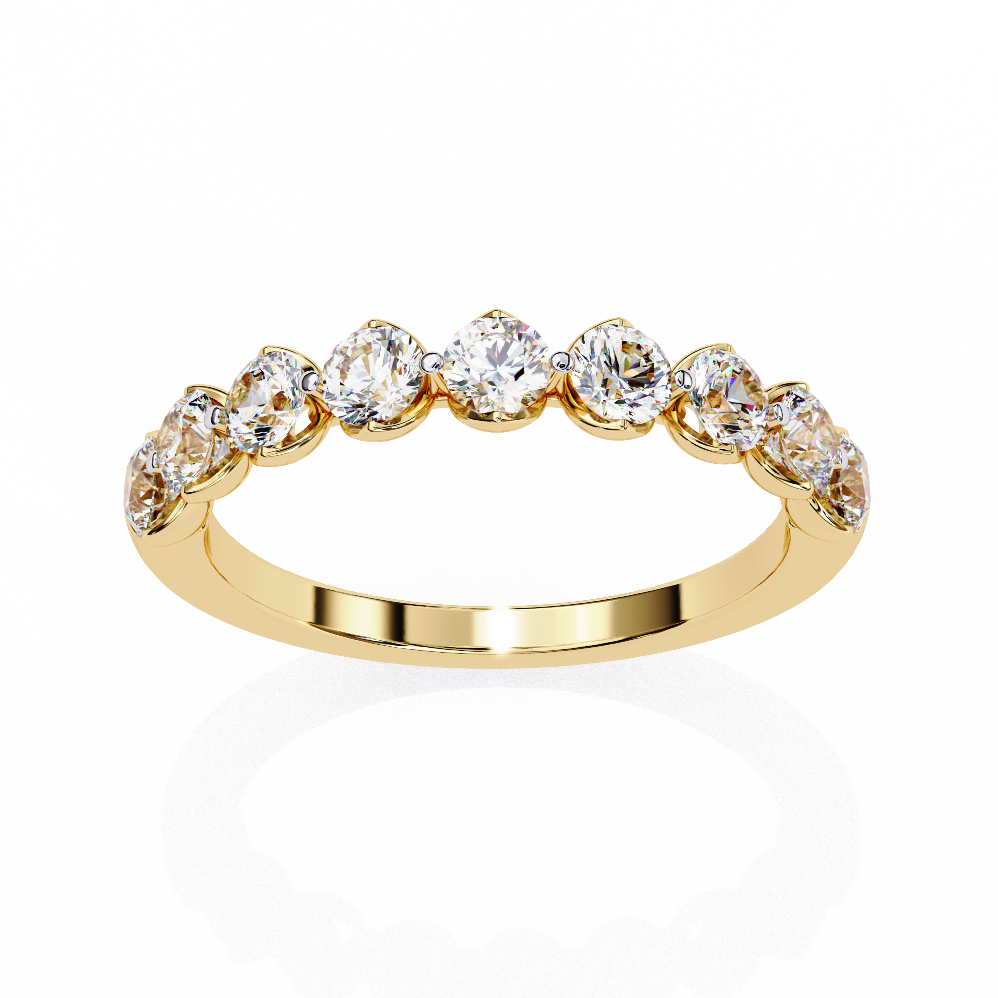 0.97 carat round band