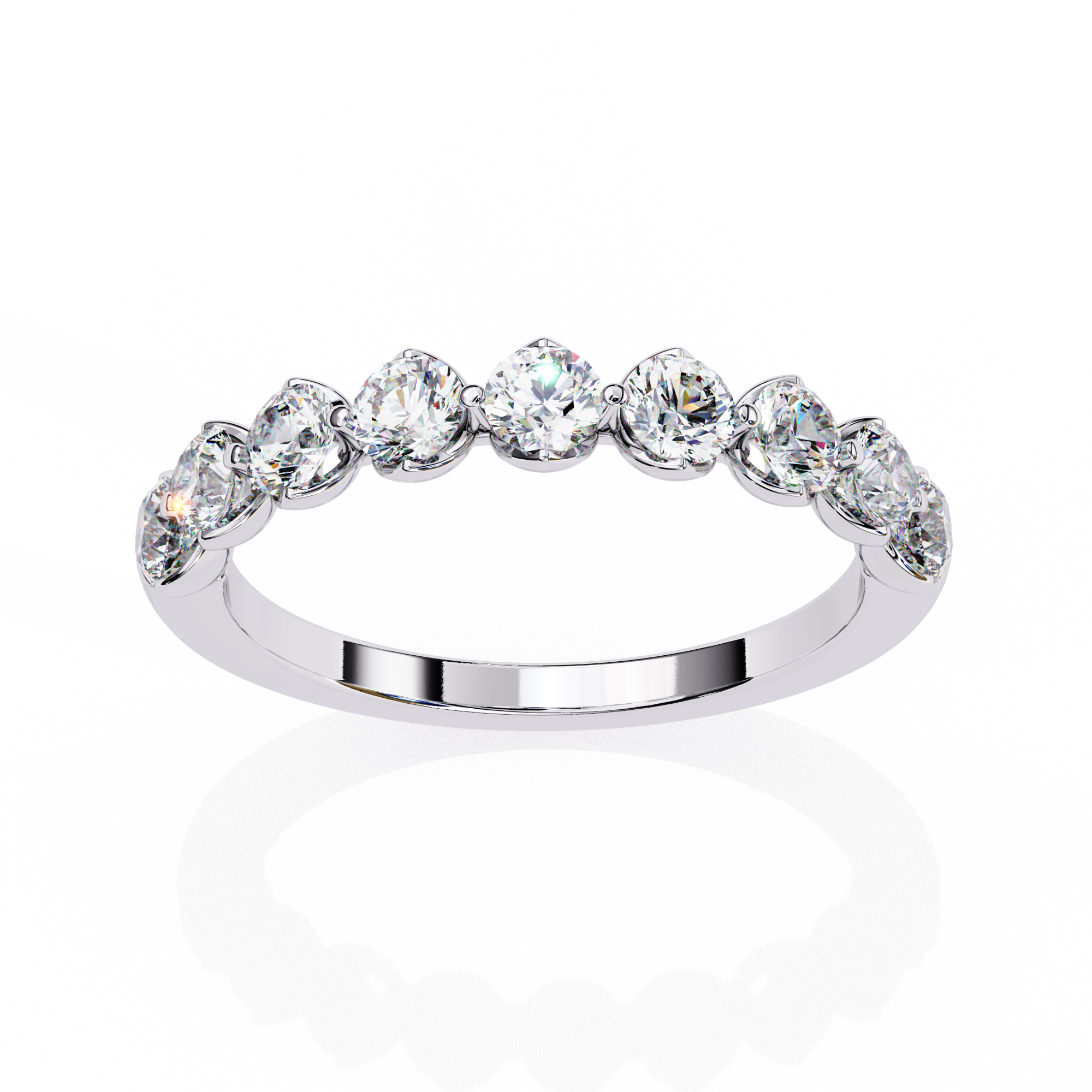 0.97 ct Brilliance Halo Band 9k