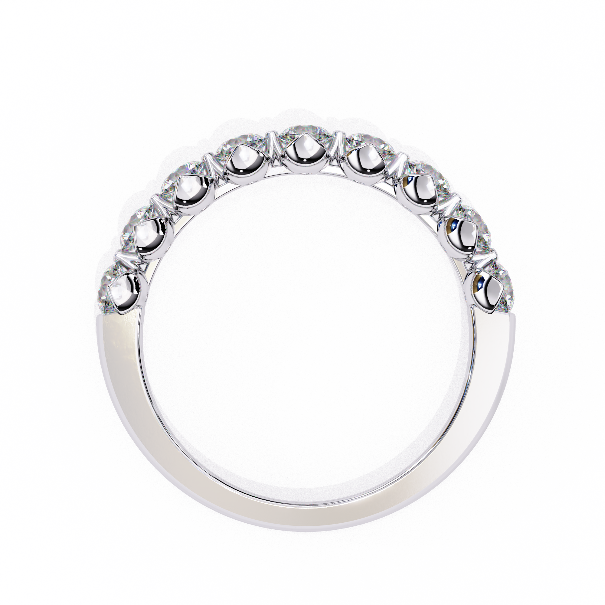 0.97 carat round band