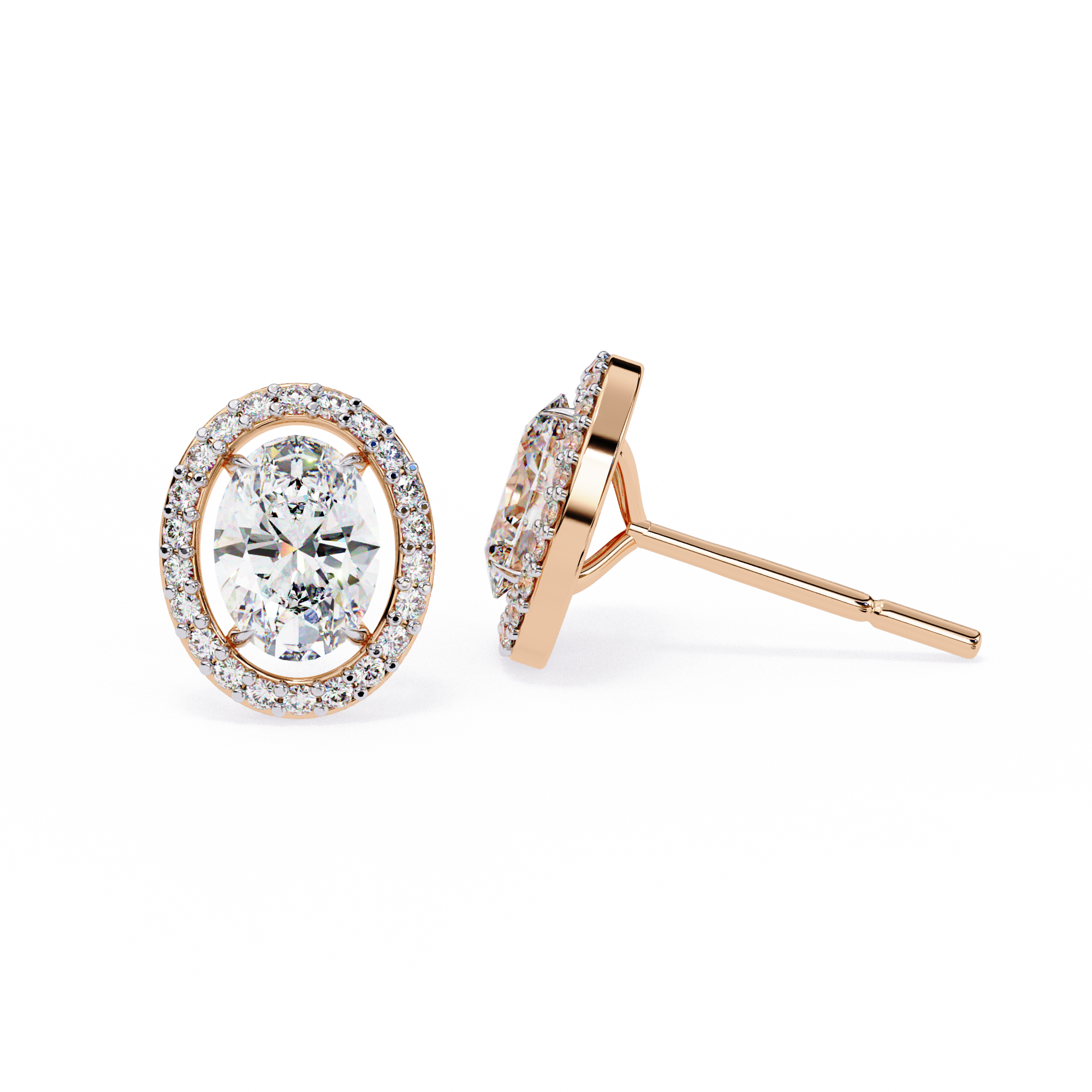 0.97 ct Twilight Oval Earrings 9k