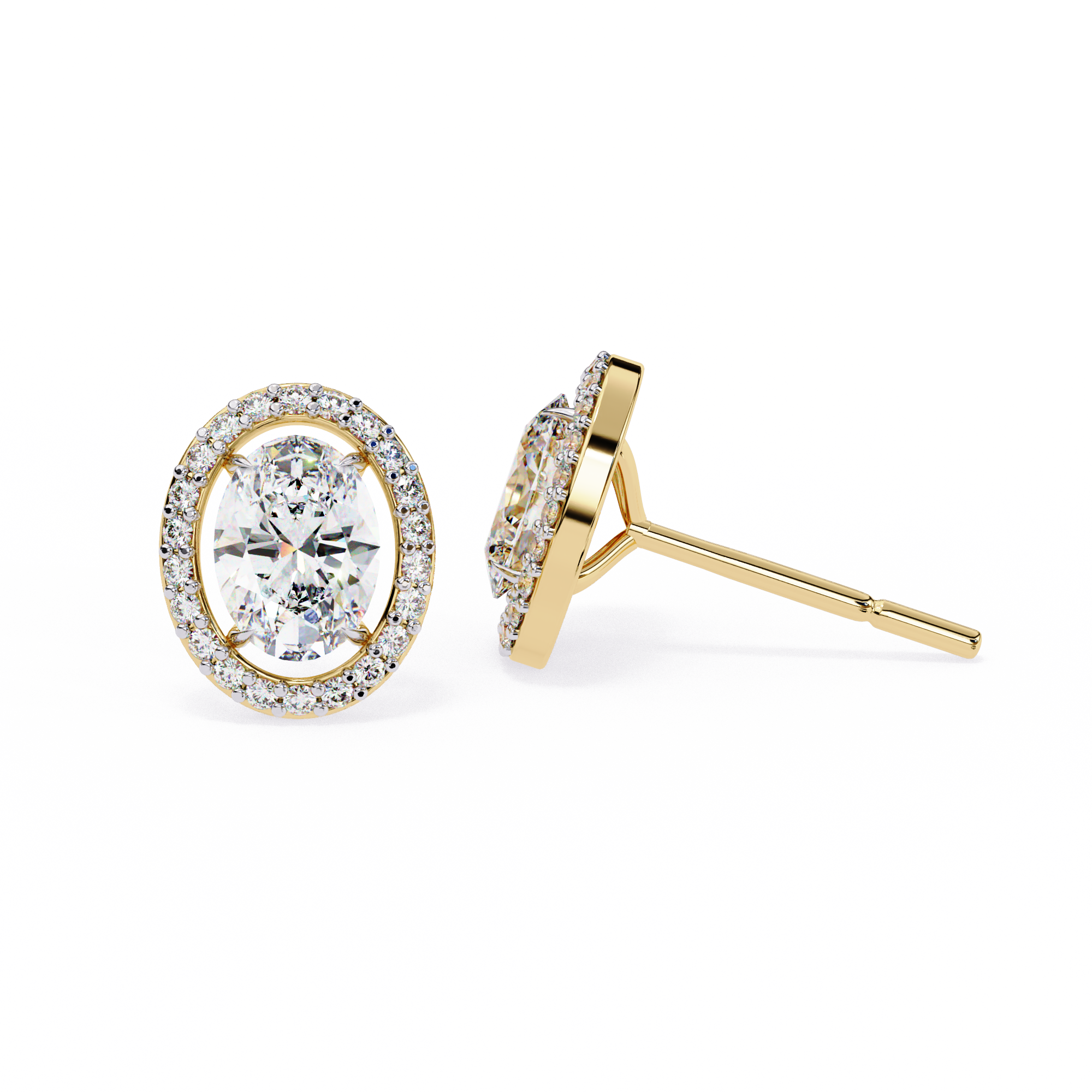 0.97 ct Twilight Oval Earrings 9k