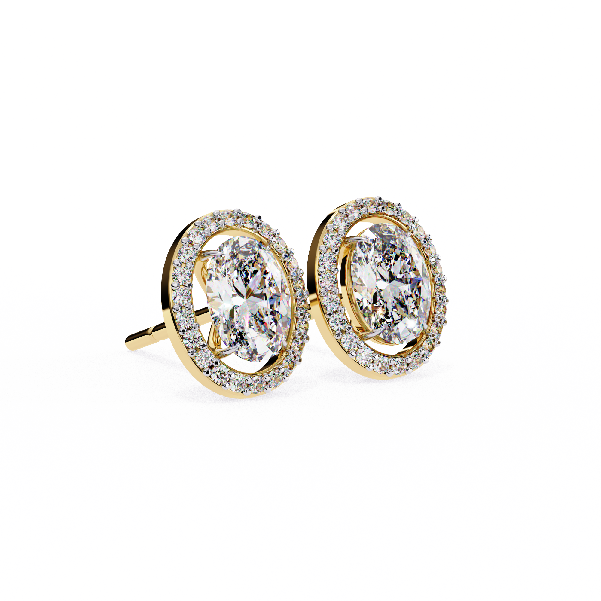 0.97 ct Twilight Oval Earrings 9k