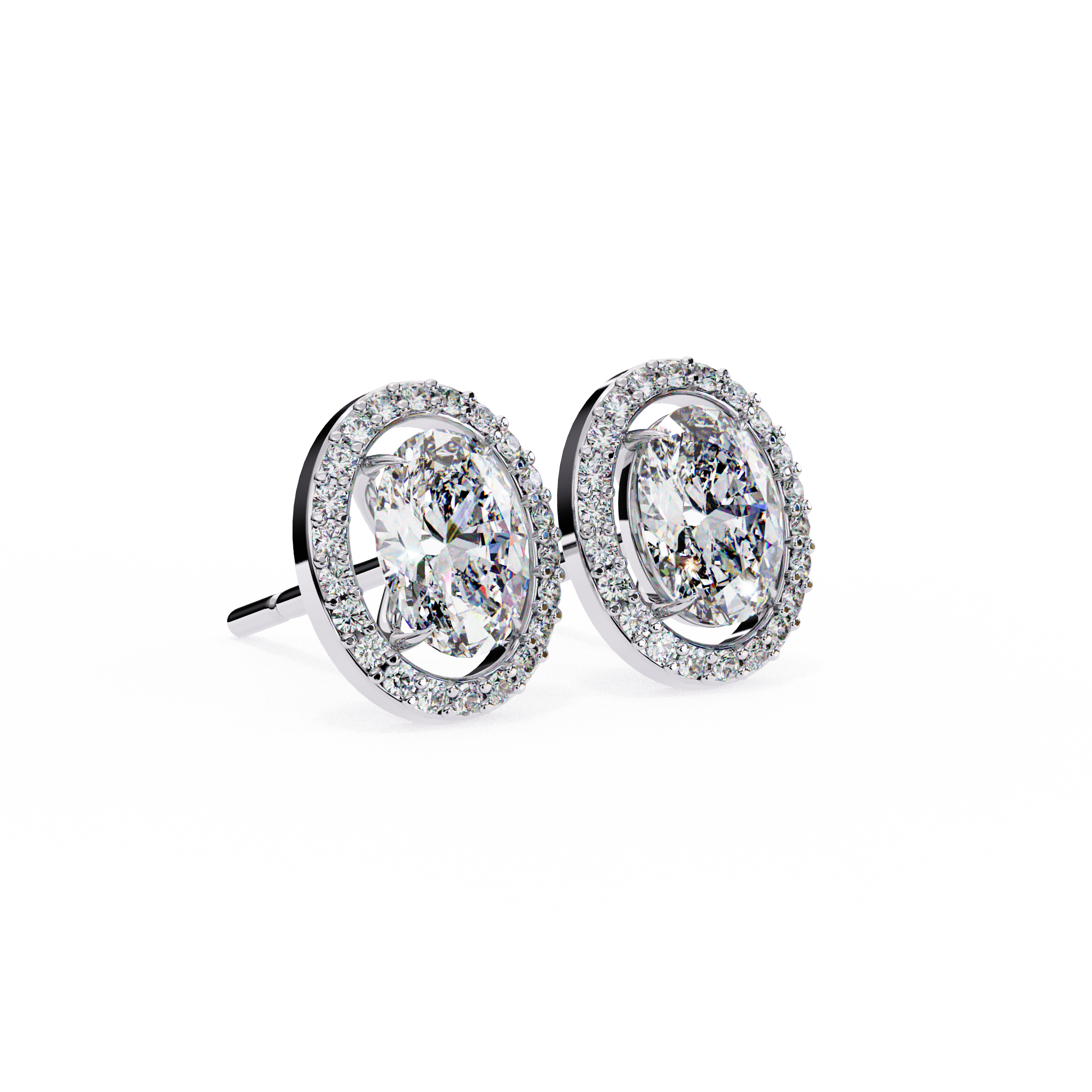0.97 ct Twilight Oval Earrings 9k