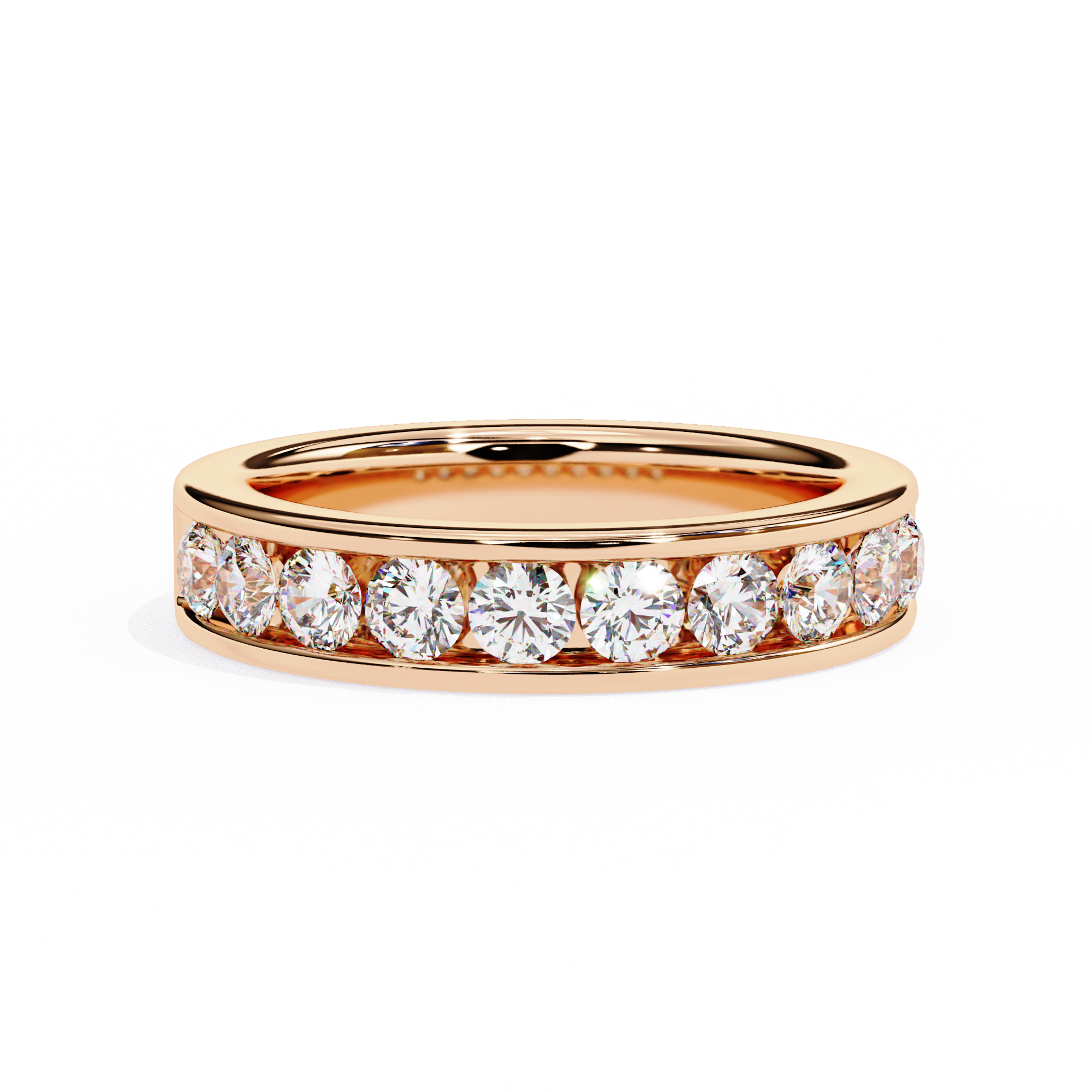 1.01 carat round band