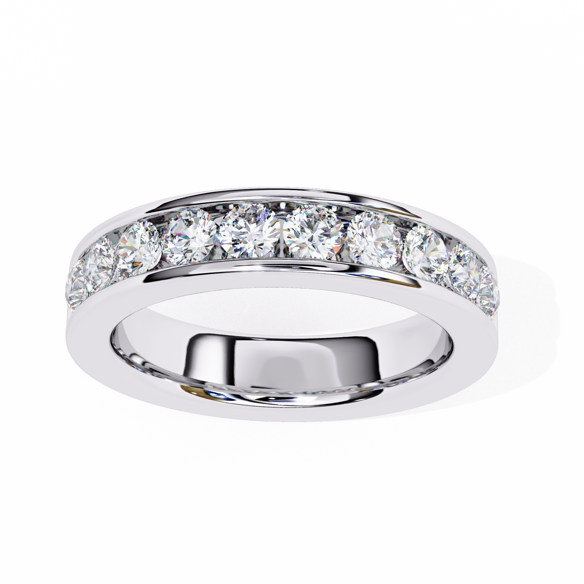 1.01 carat round band