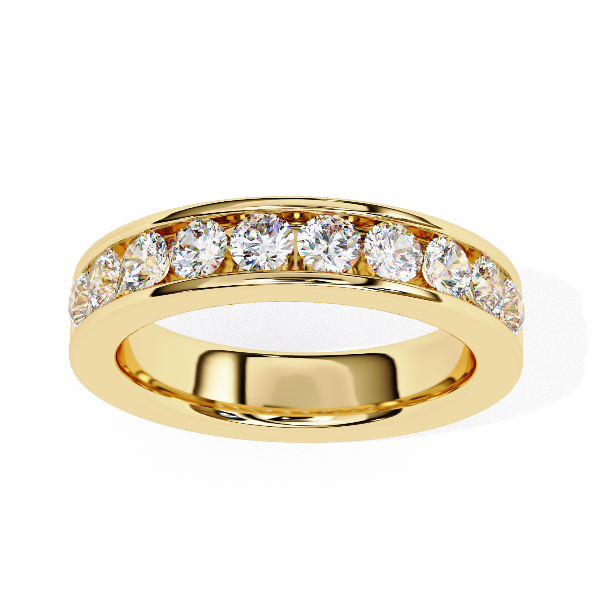 1.01 carat round band