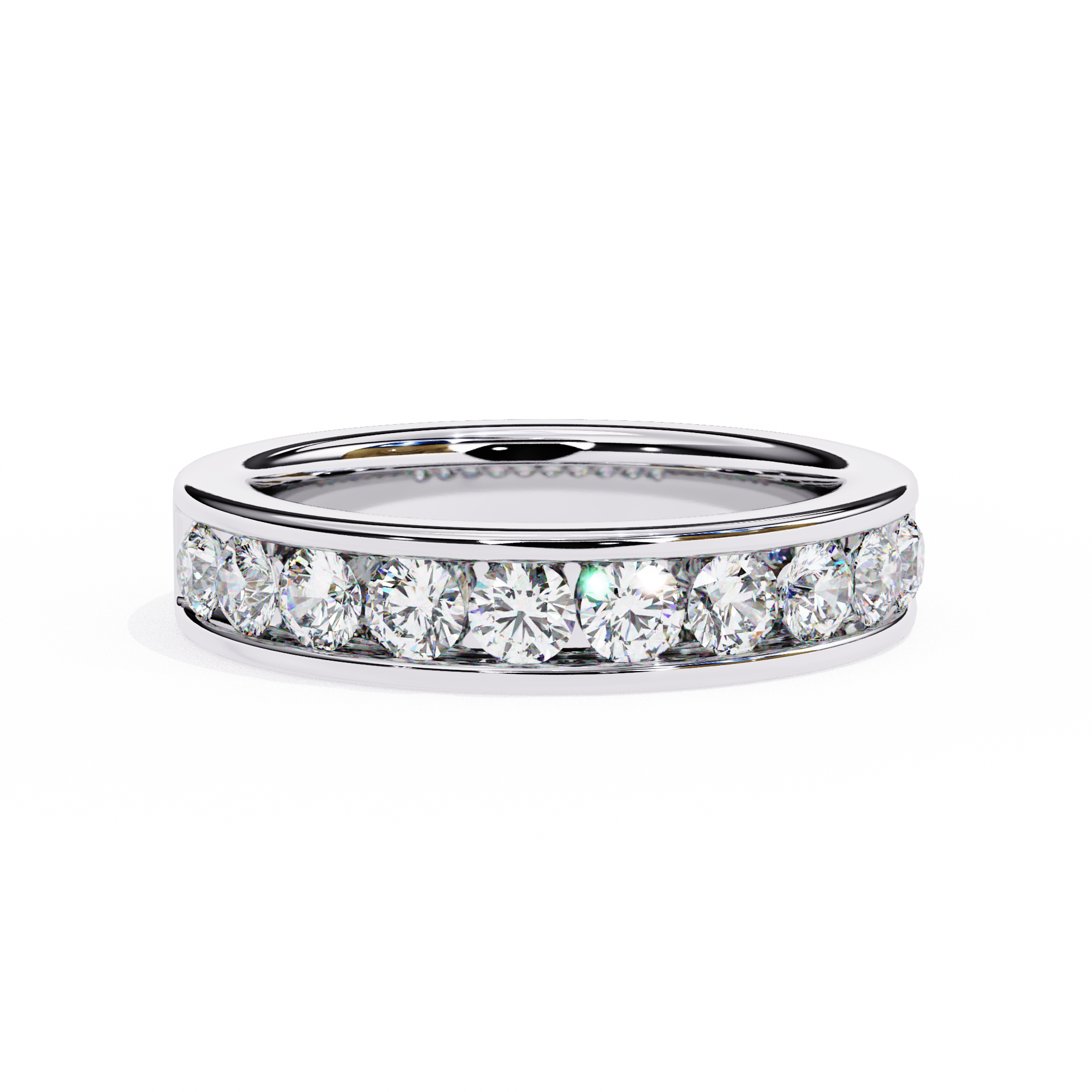 1.01 carat round band