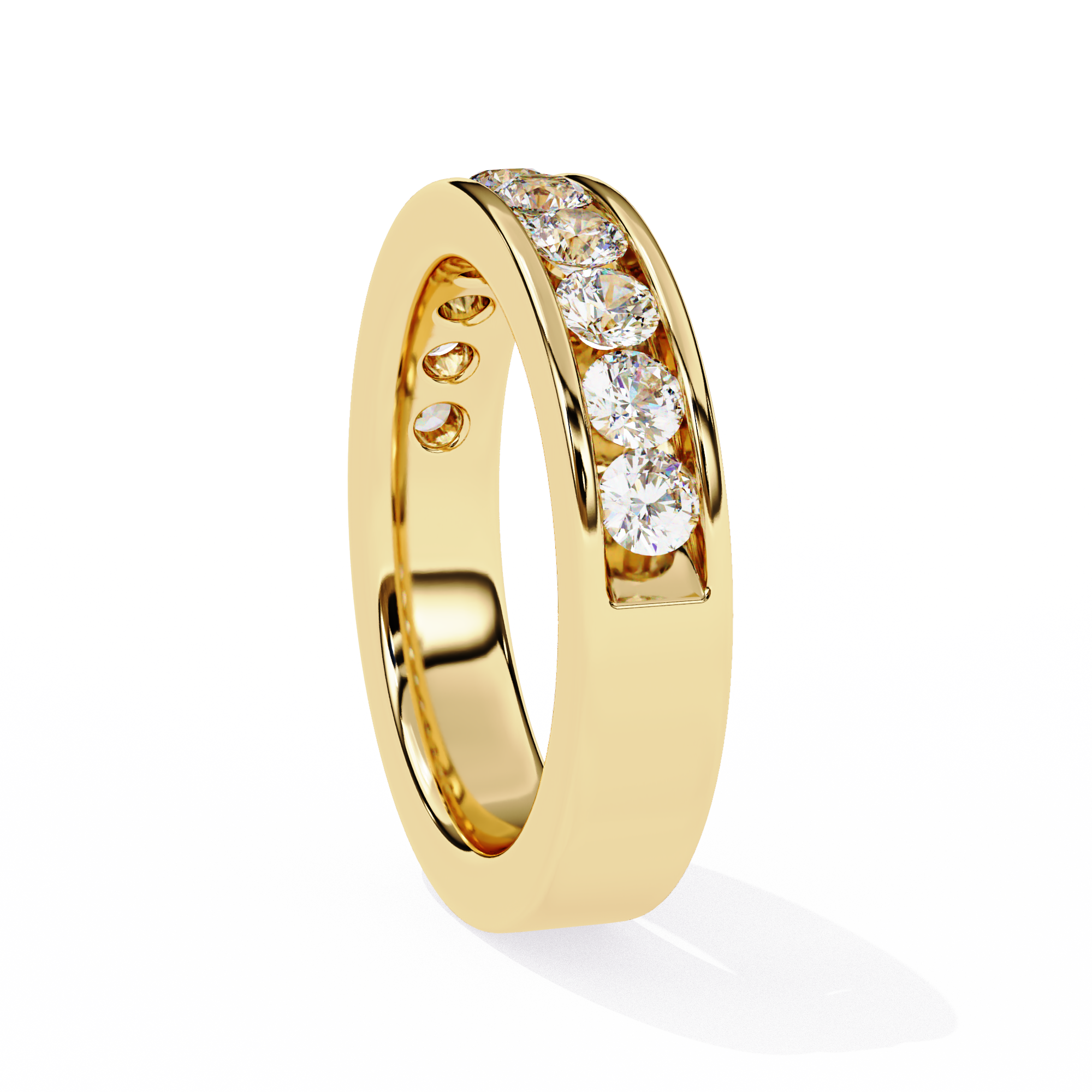 1.01 carat round band