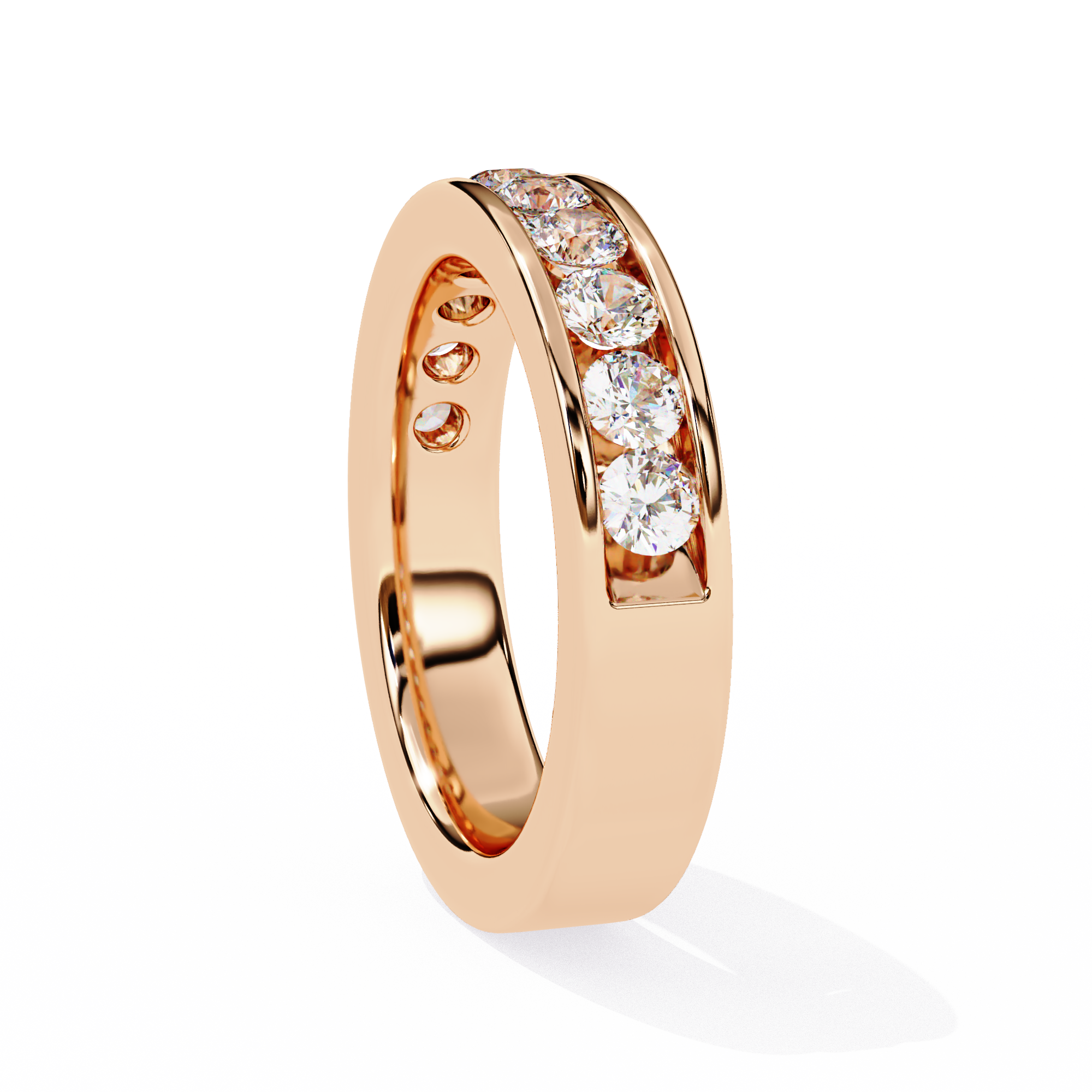 1.01 carat round band