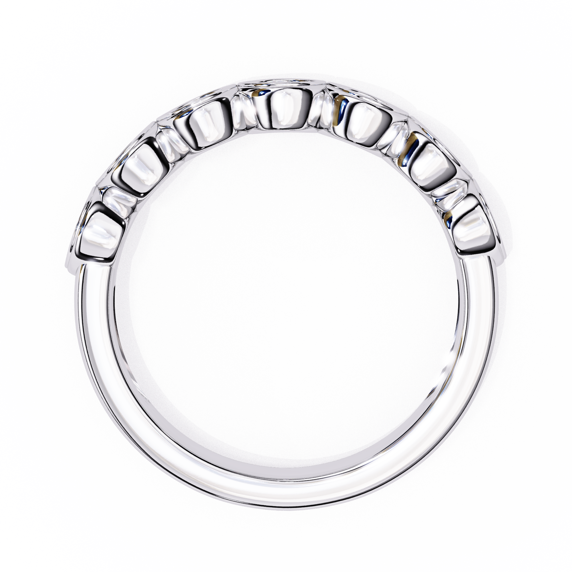 0.21 carat round band 9k
