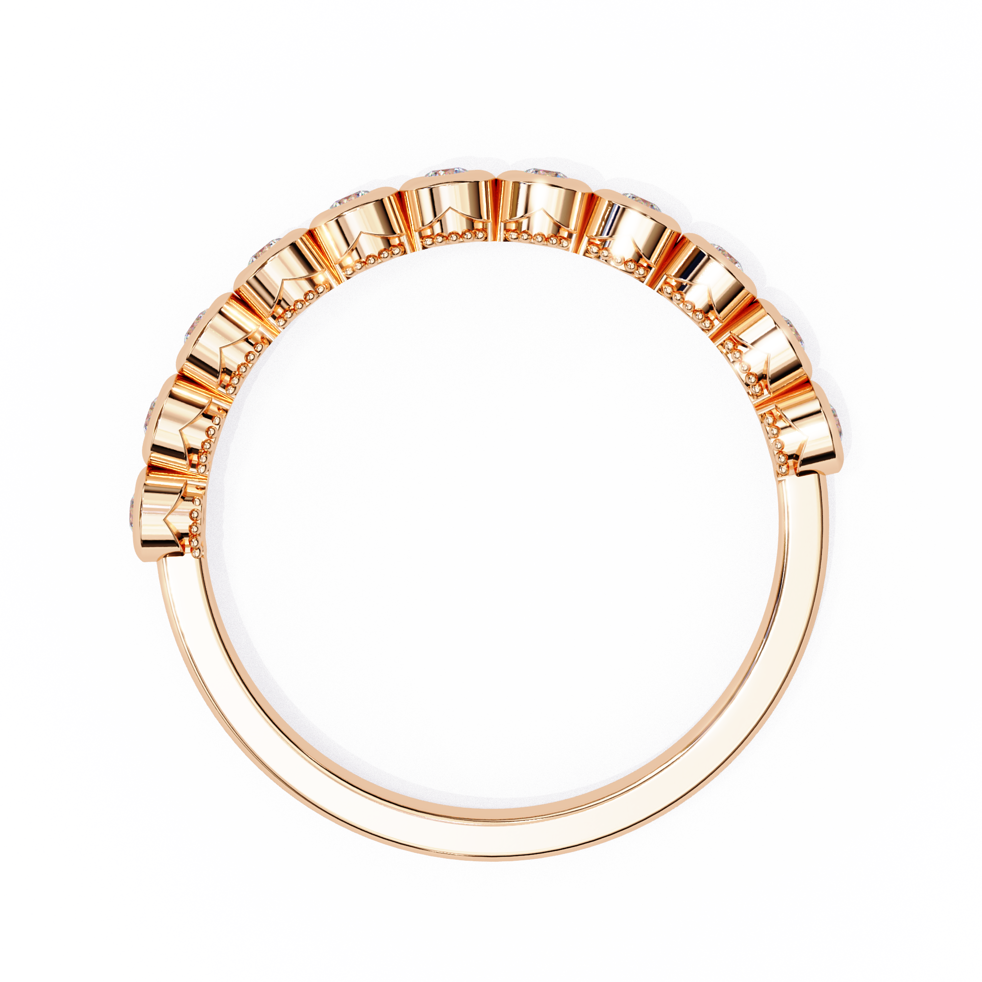 0.17 ct Radiant Whisper Band 9k