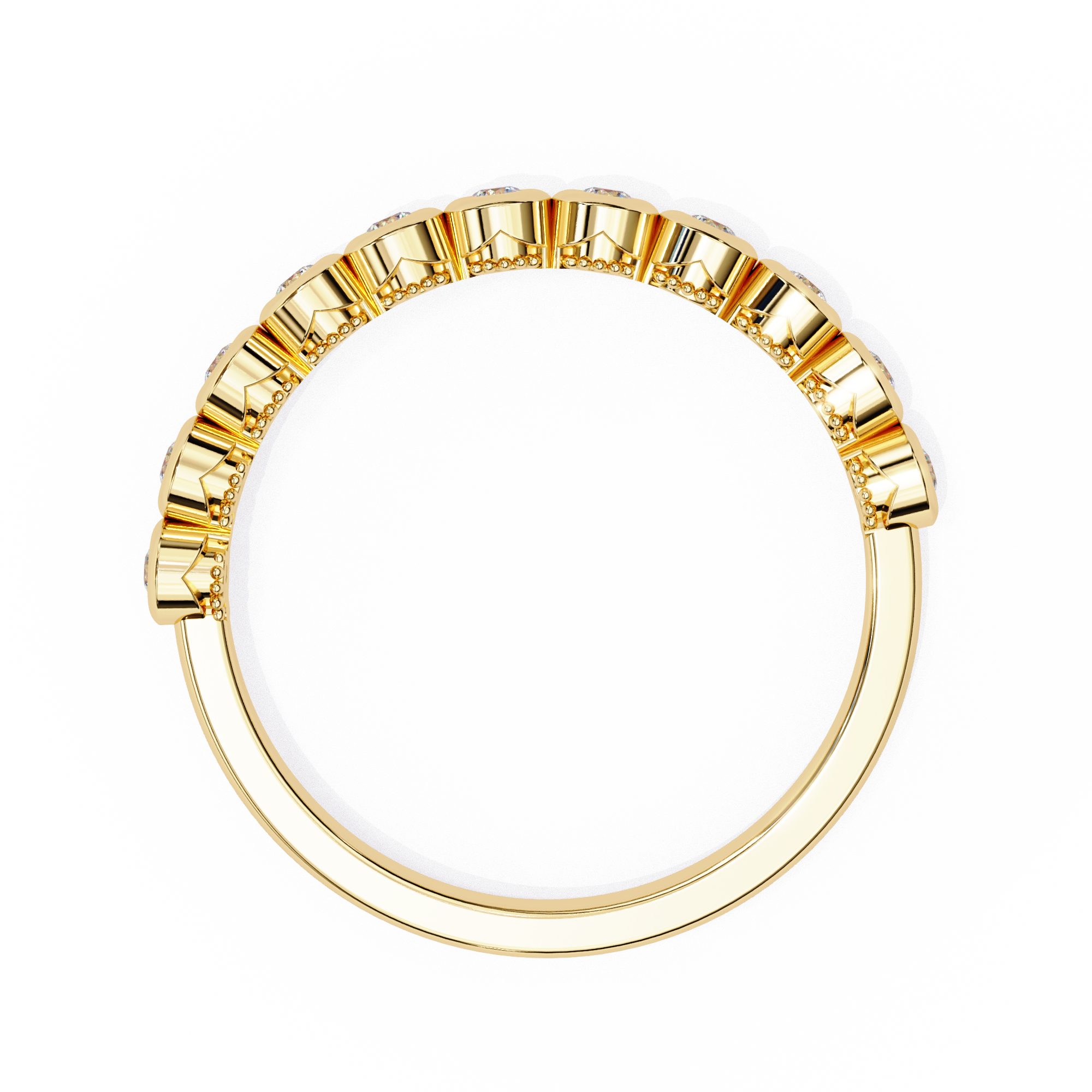 0.17 ct Radiant Whisper Band 9k
