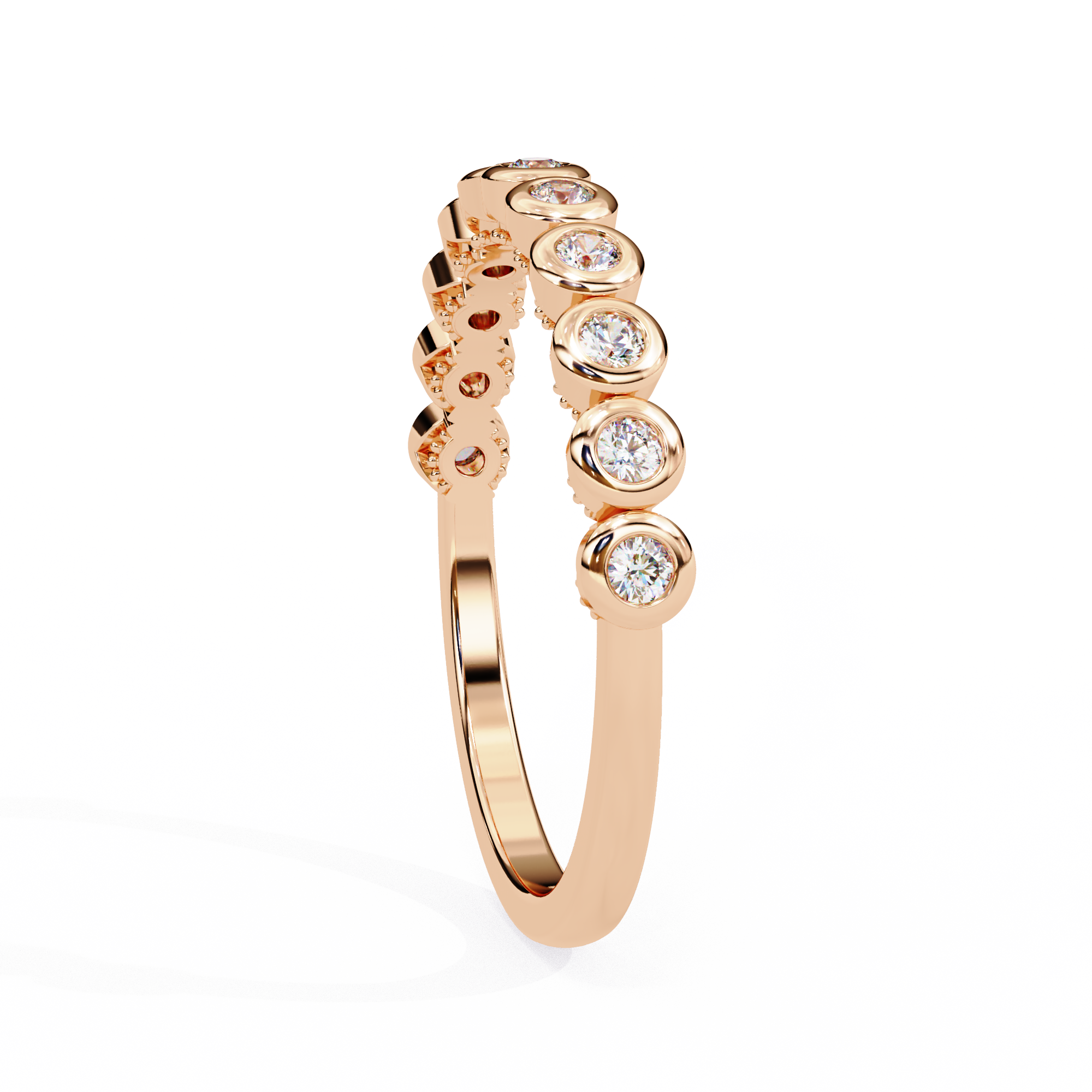 0.17 ct Radiant Whisper Band 9k