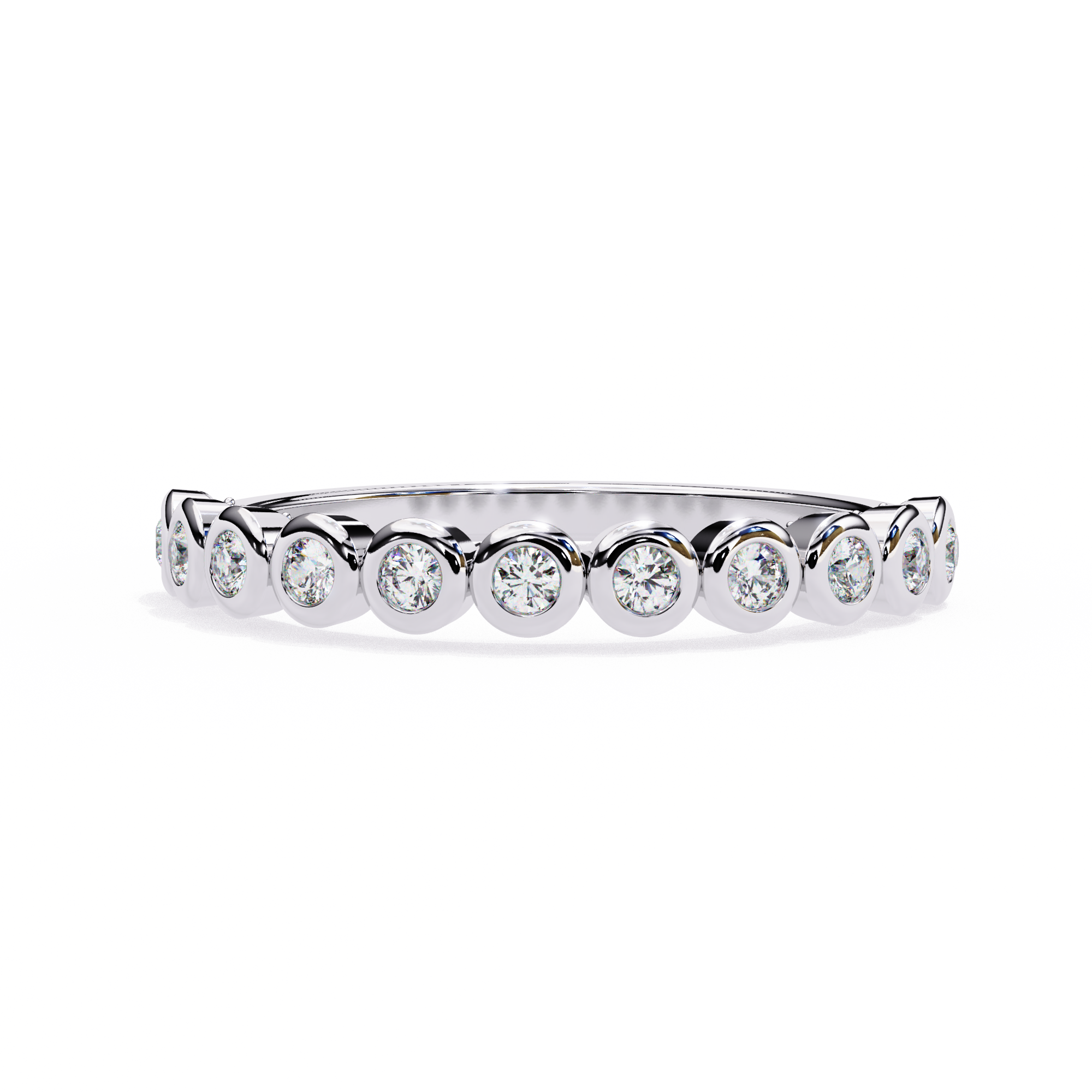 0.17 ct Radiant Whisper Band 9k