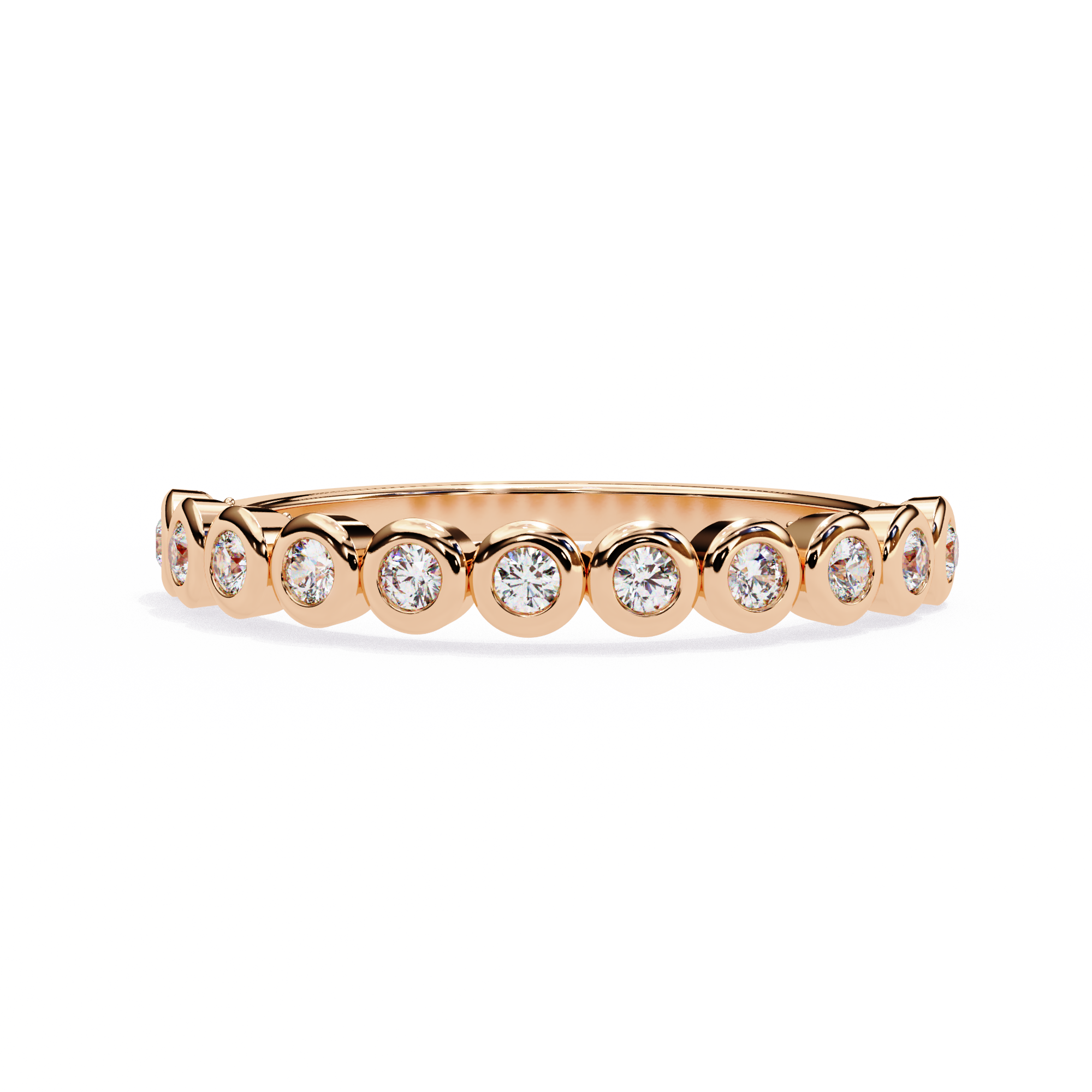 0.17 ct Radiant Whisper Band 9k