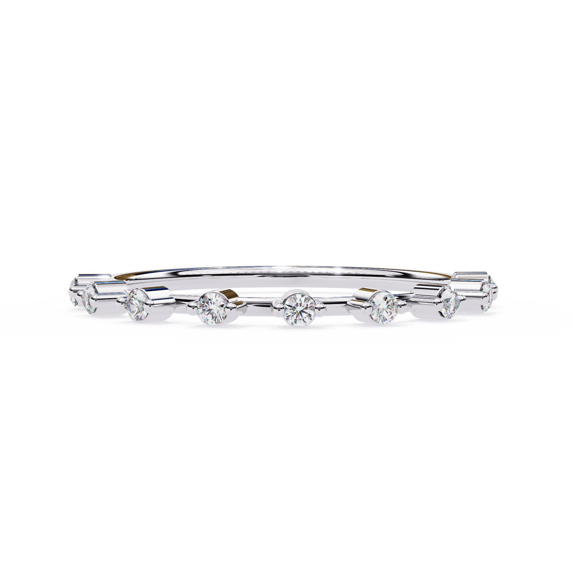 0.11 ct Eterna Halo Band 9k