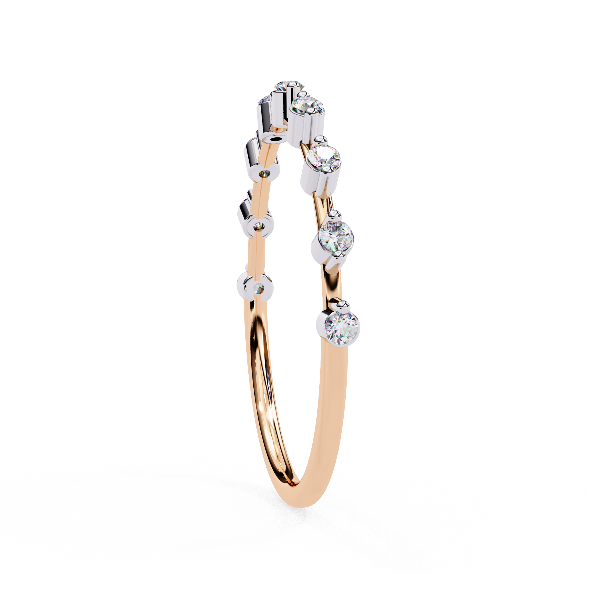 0.11 ct Eterna Halo Band 9k