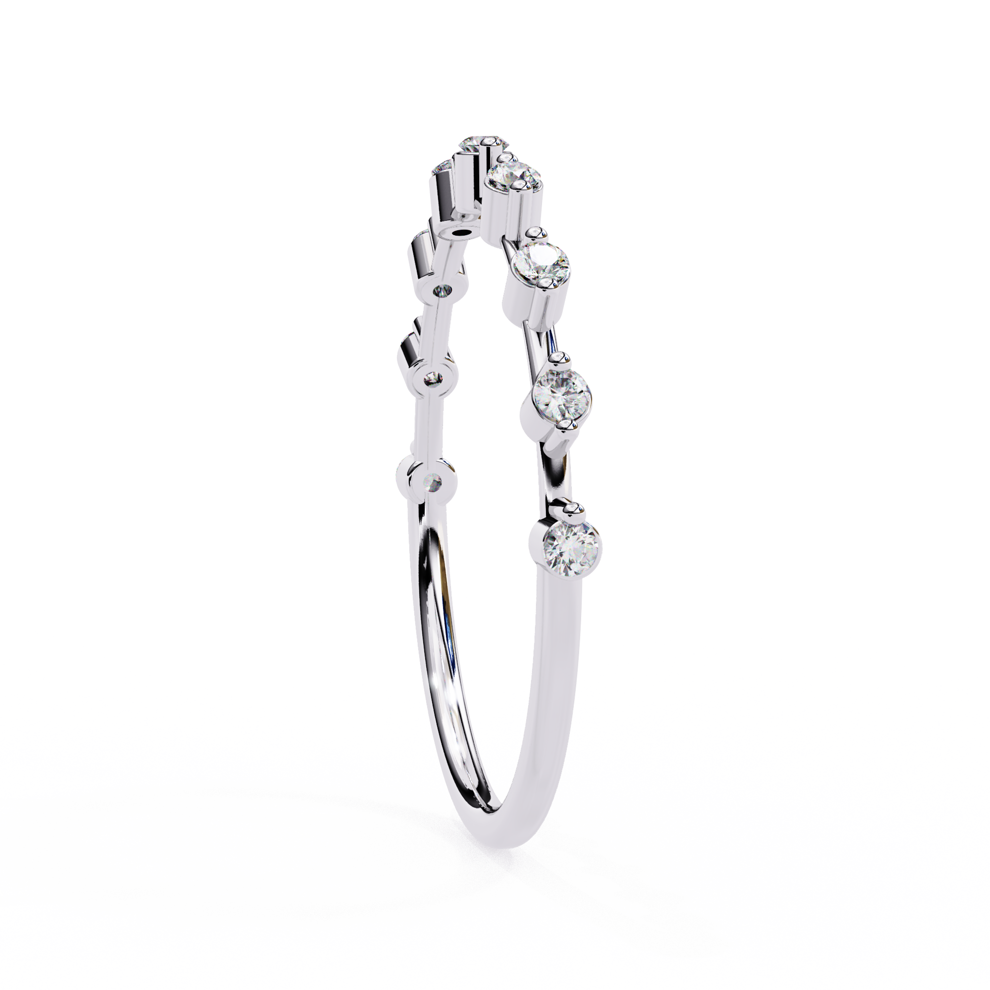 0.11 ct Eterna Halo Band 9k