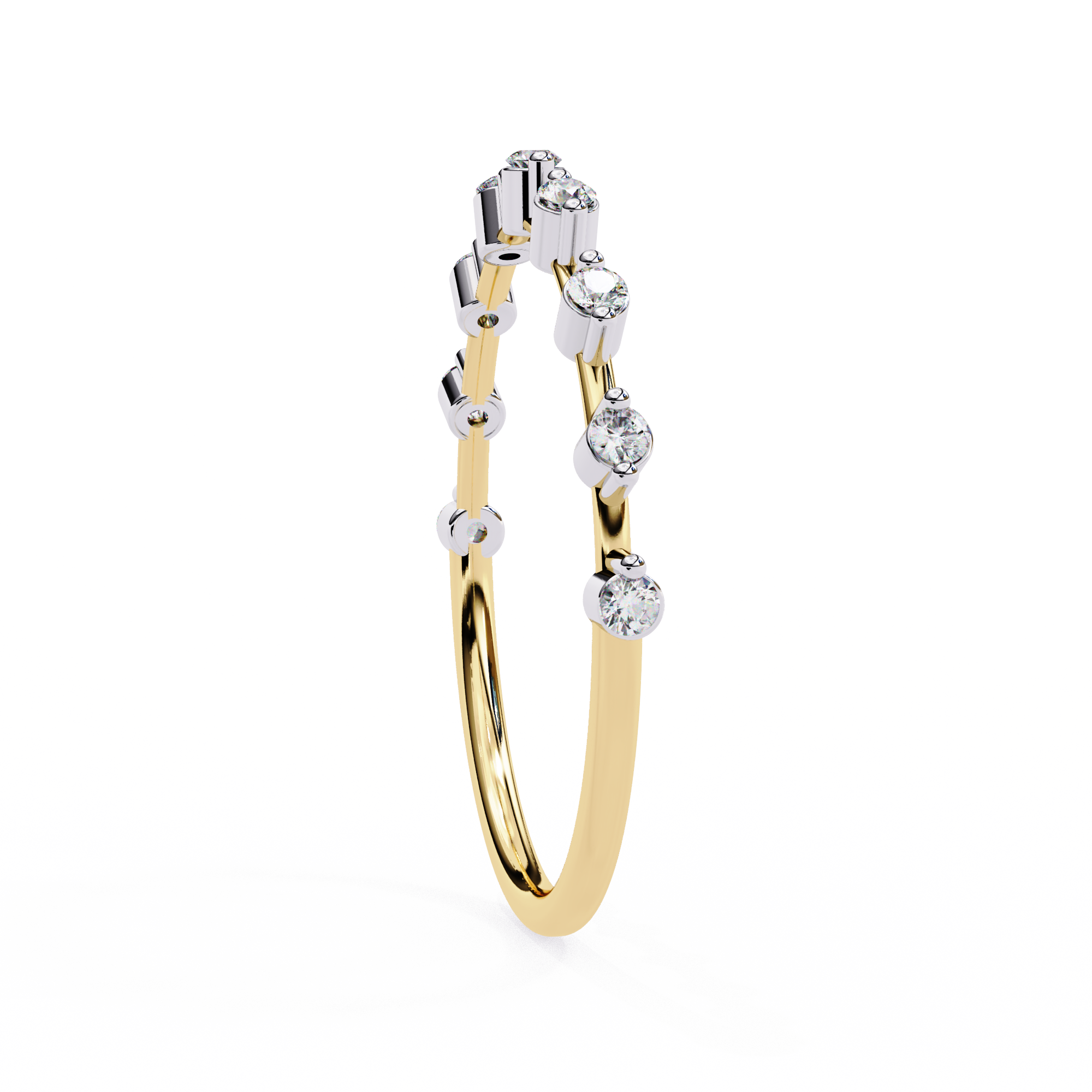 0.11 ct Eterna Halo Band 9k