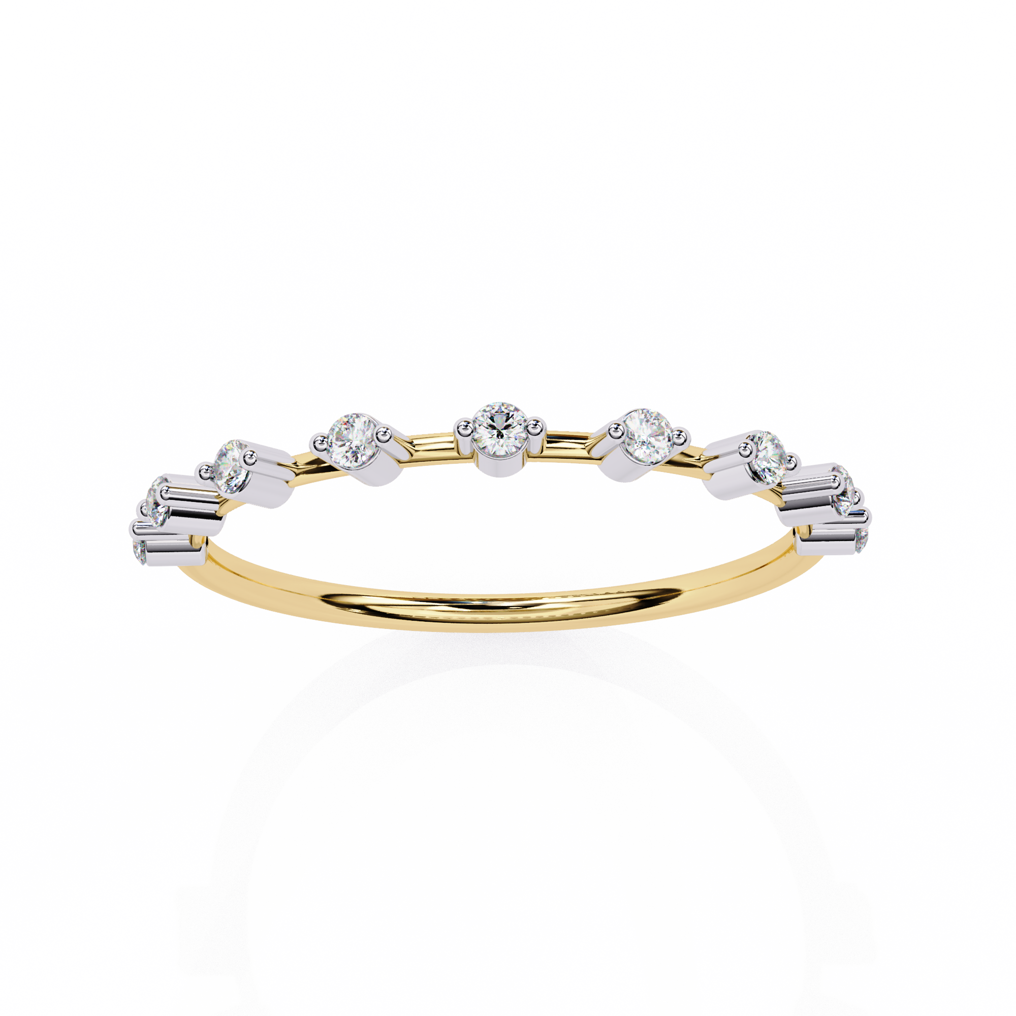 0.11 ct Eterna Halo Band 9k