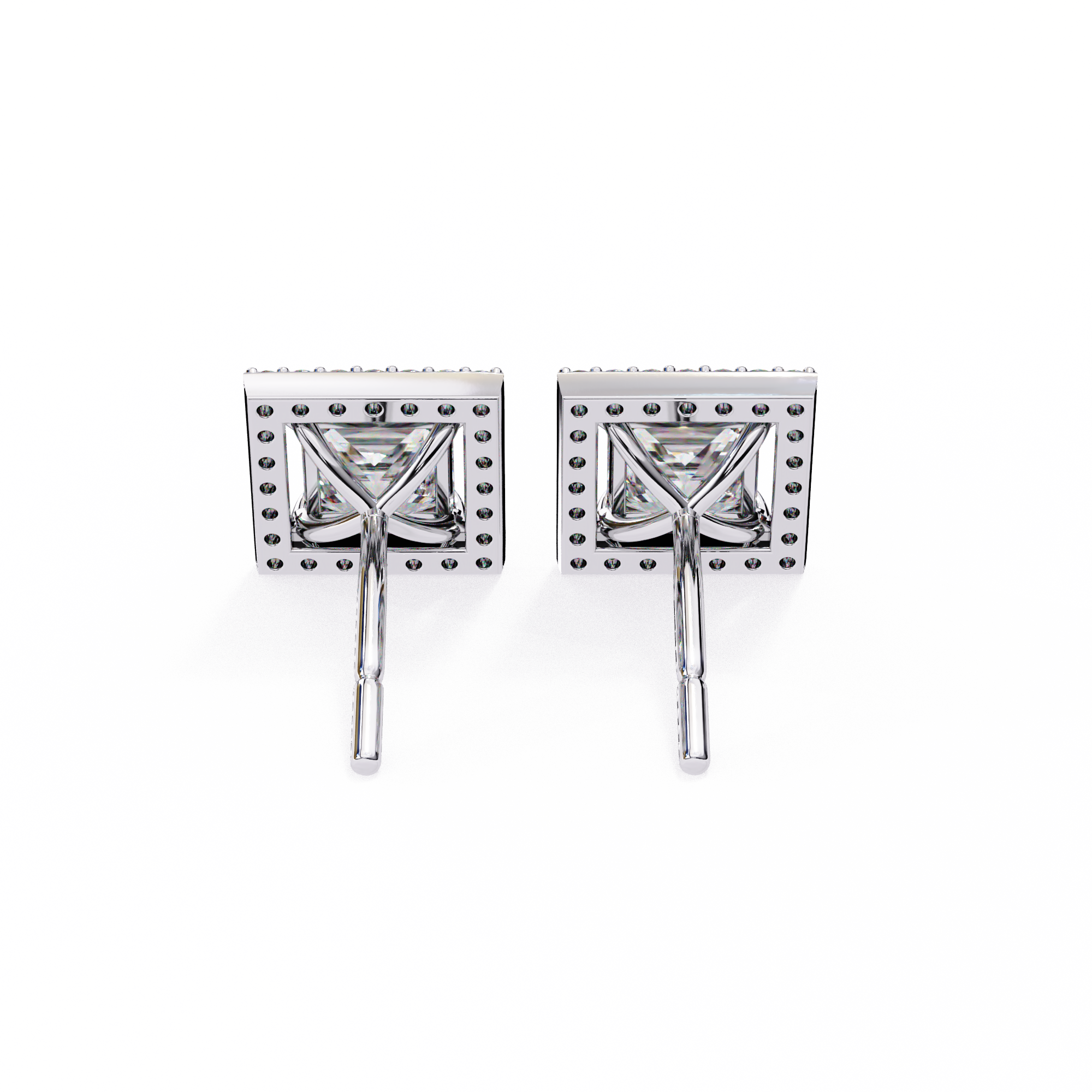 0.84 ct Regal Halo Earrings 9k