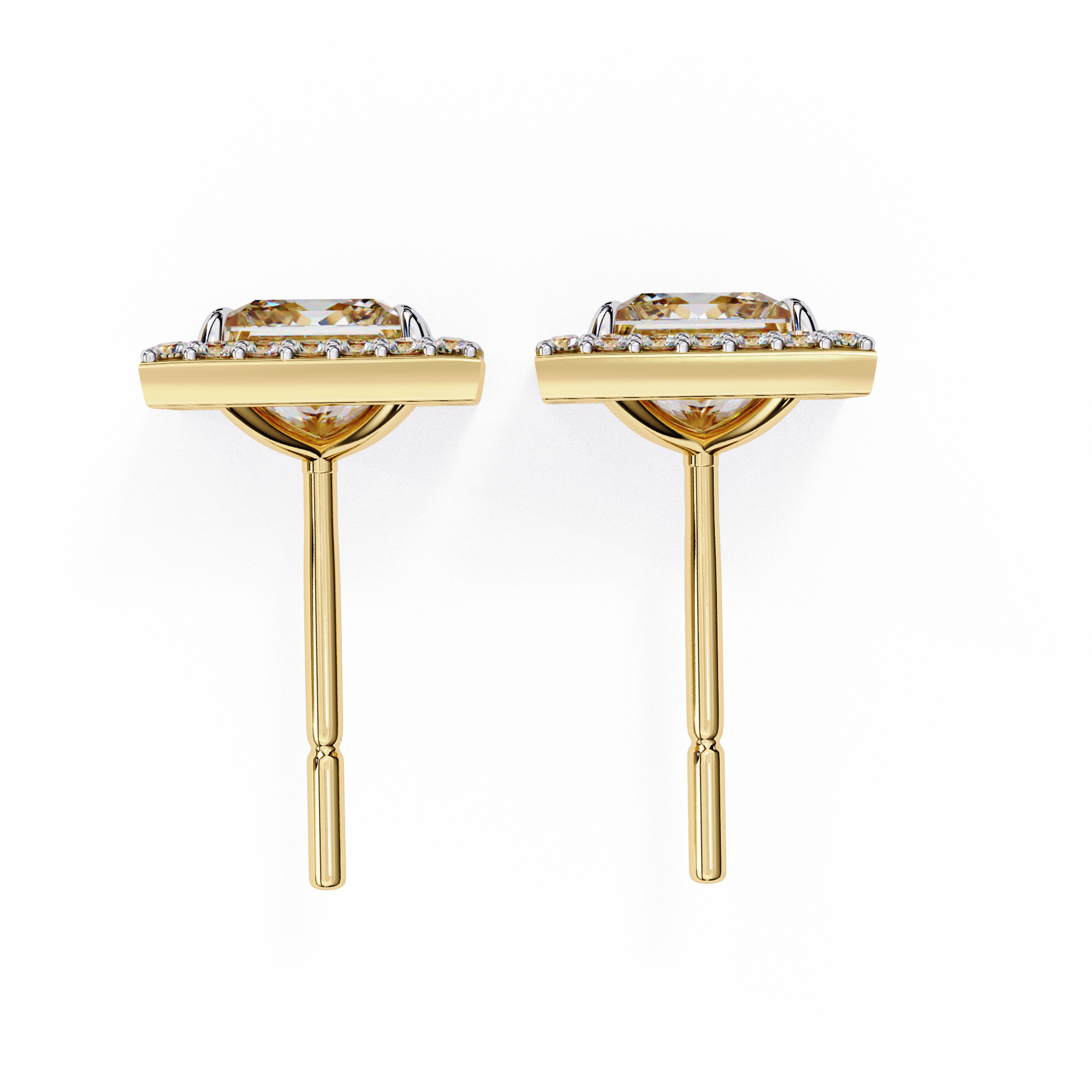 0.84 ct Regal Halo Earrings 9k