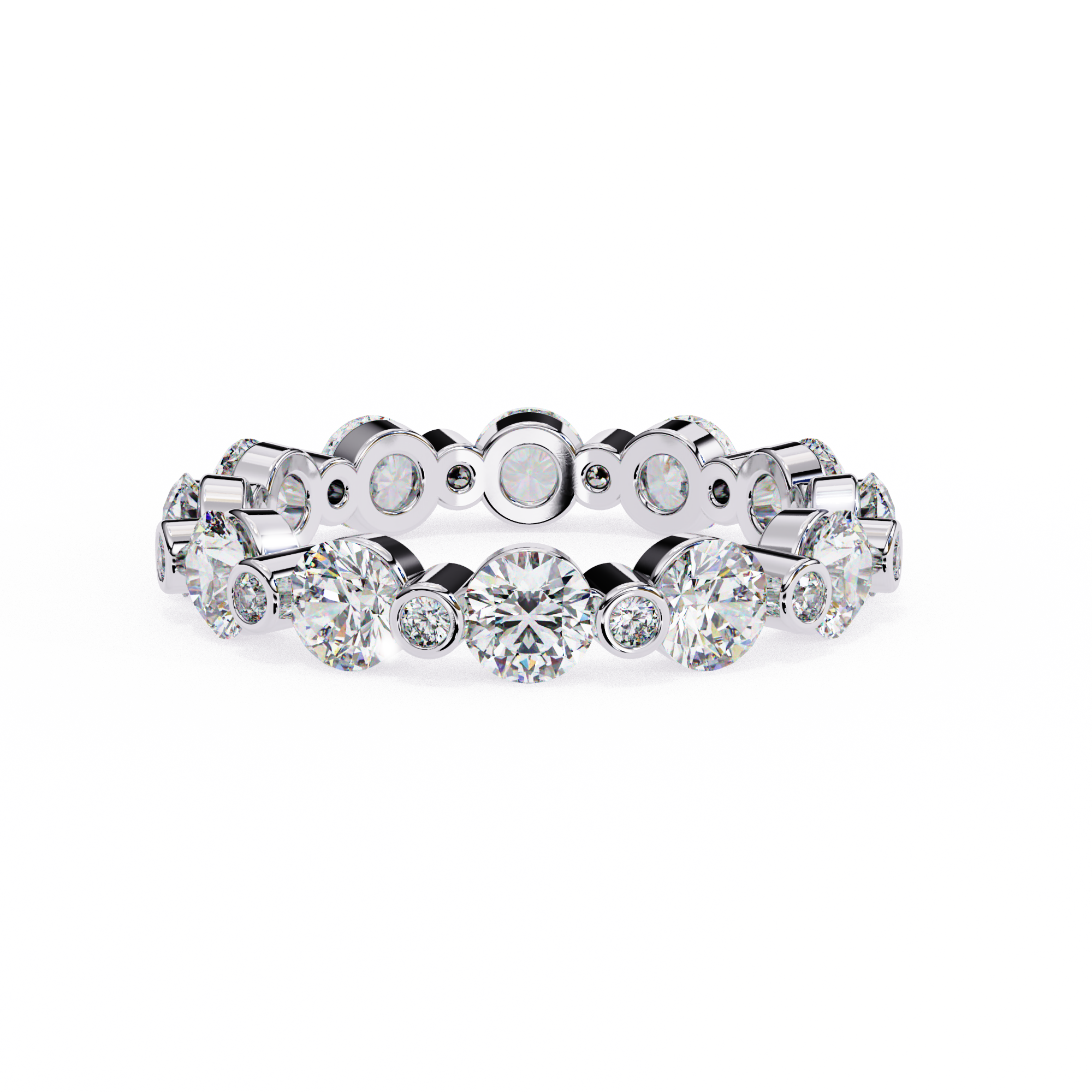 2.45 ct Opulent Round Band 9k