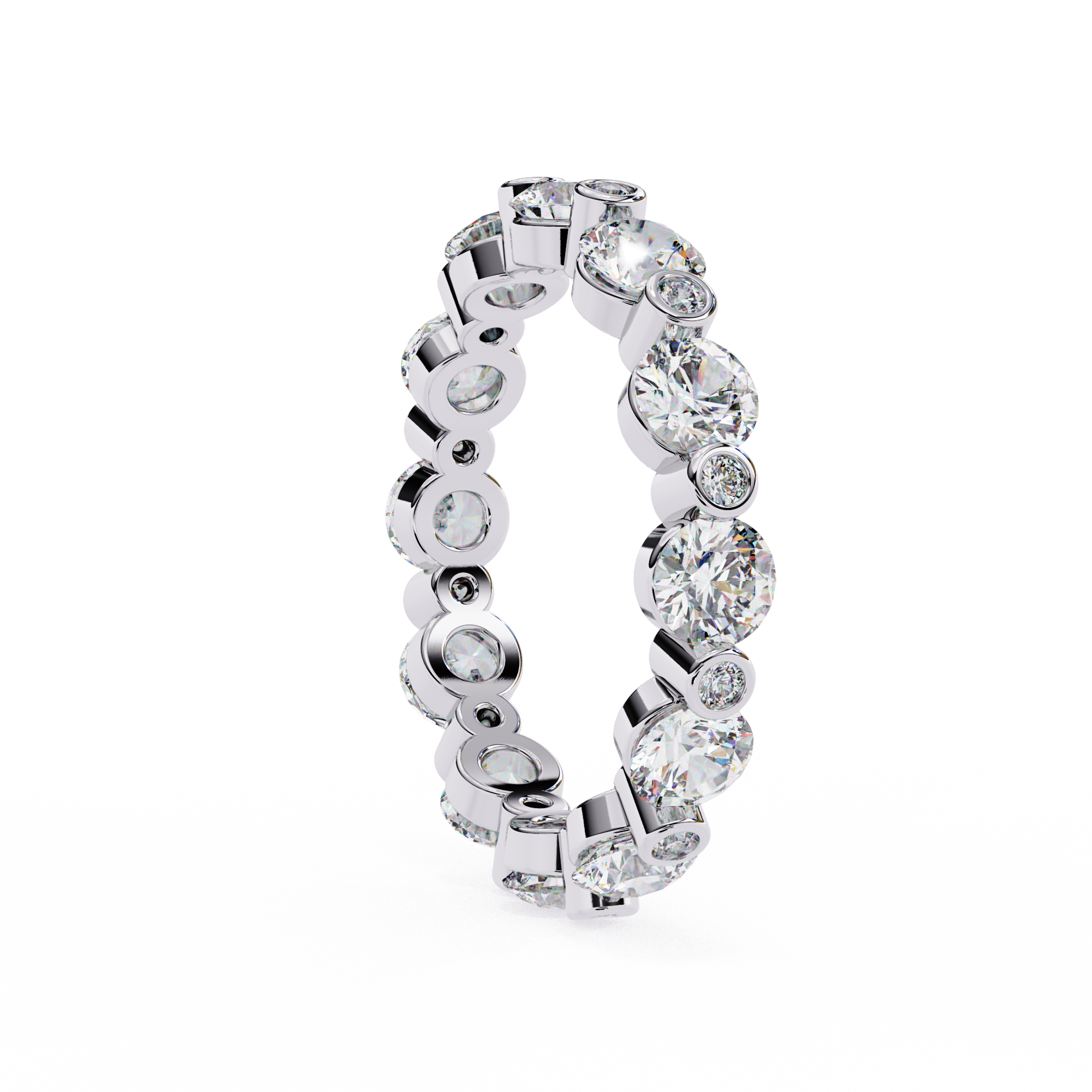 2.45 ct Opulent Round Band 9k