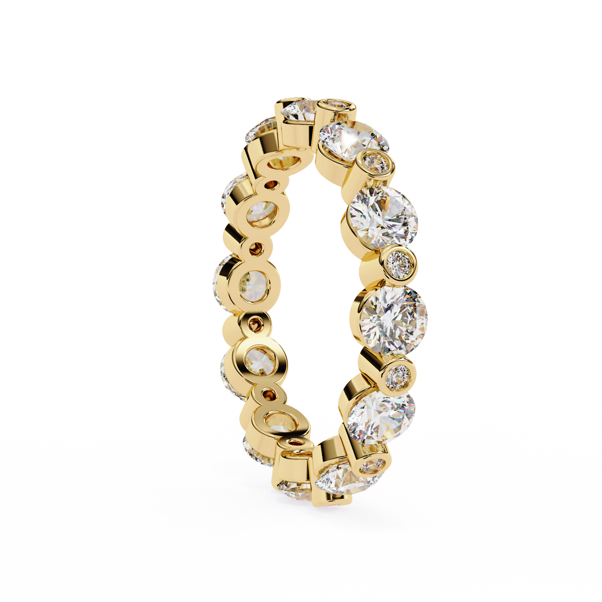 2.45 ct Opulent Round Band 9k
