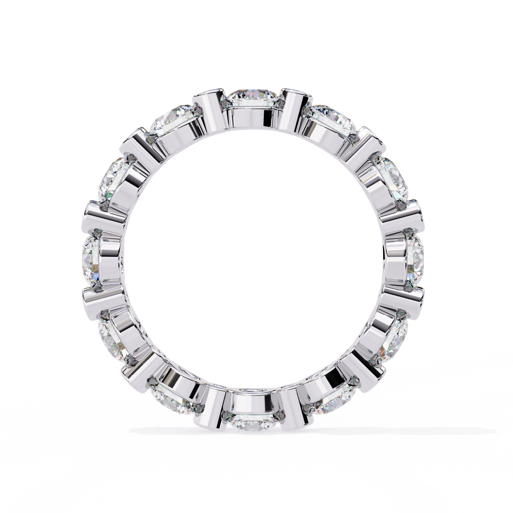 2.45 ct Opulent Round Band 9k