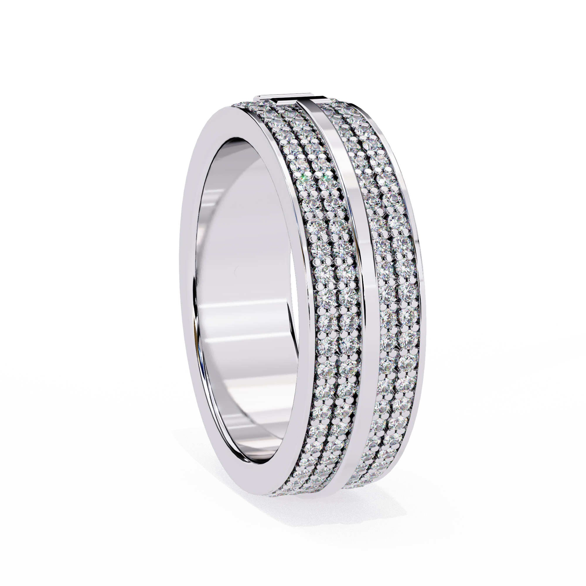 0.81 ct Radiant Unity Band 9k