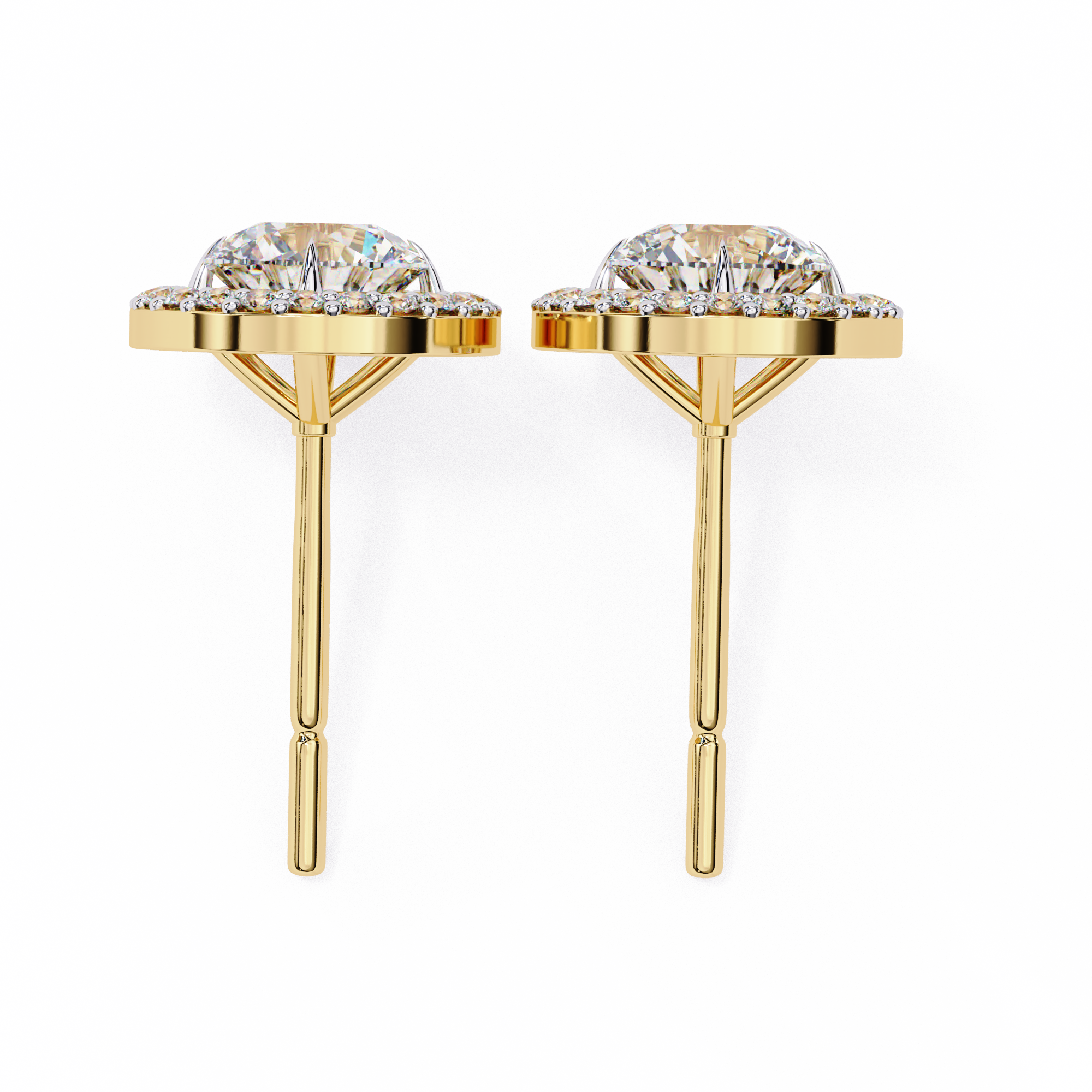 0.92 carat round earring