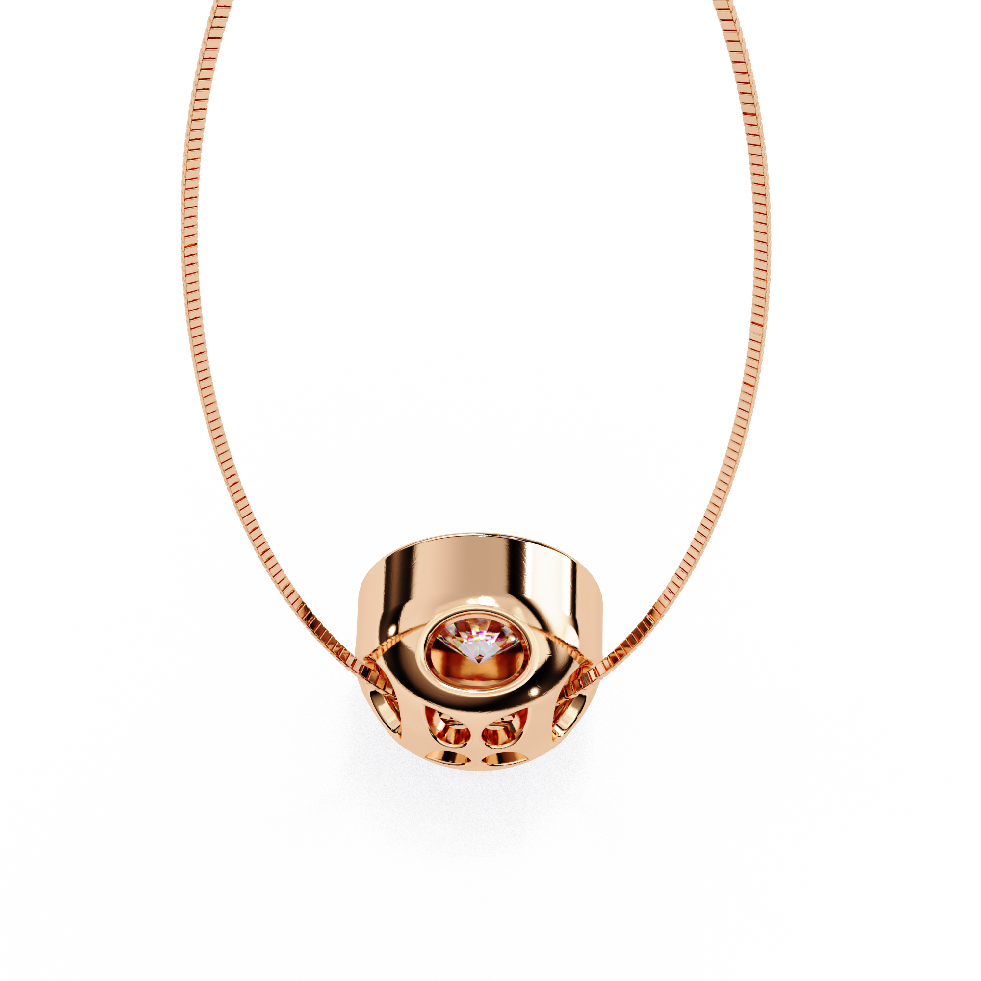 0.26 ct Brilliant Halo Pendant 9k