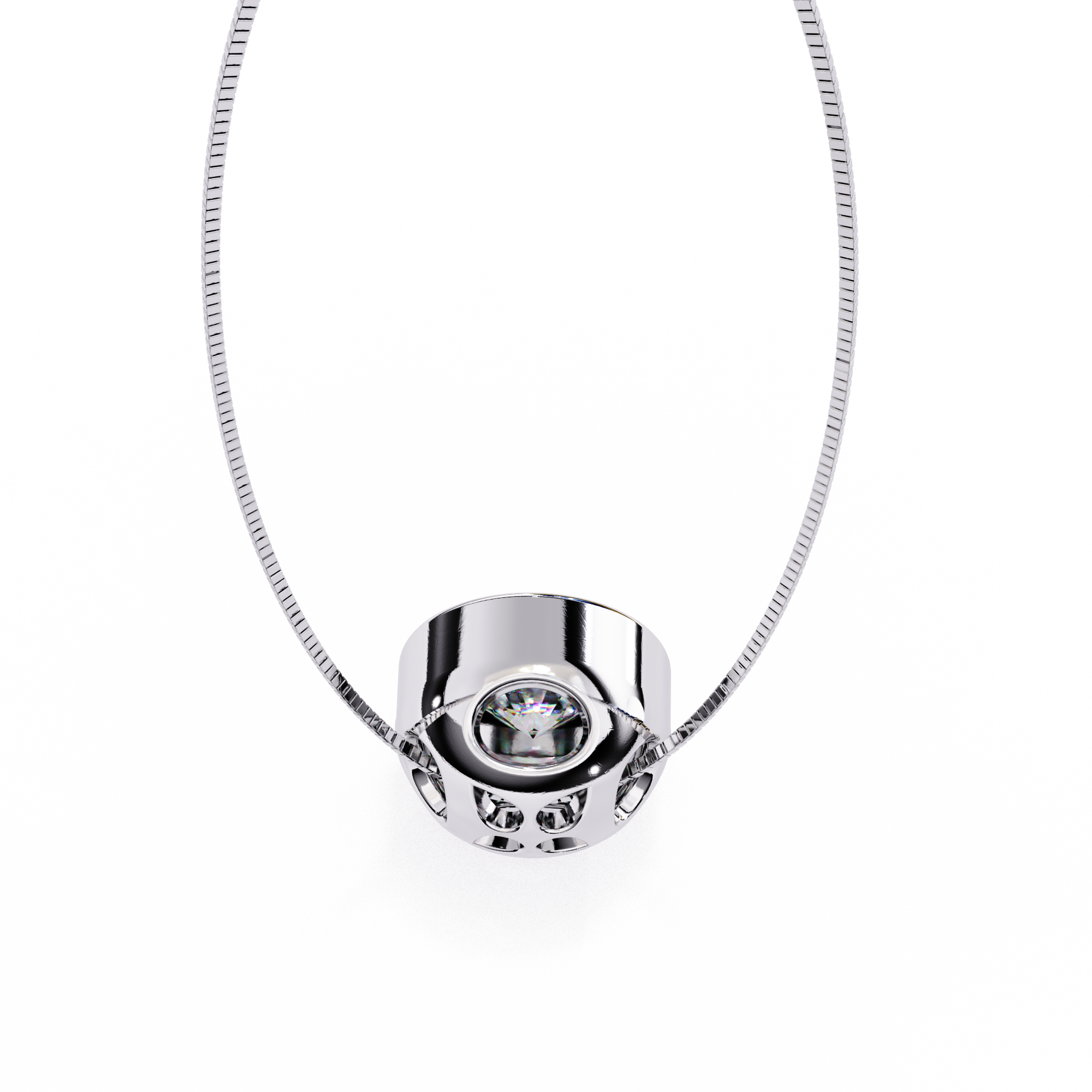 0.26 ct Brilliant Halo Pendant 9k