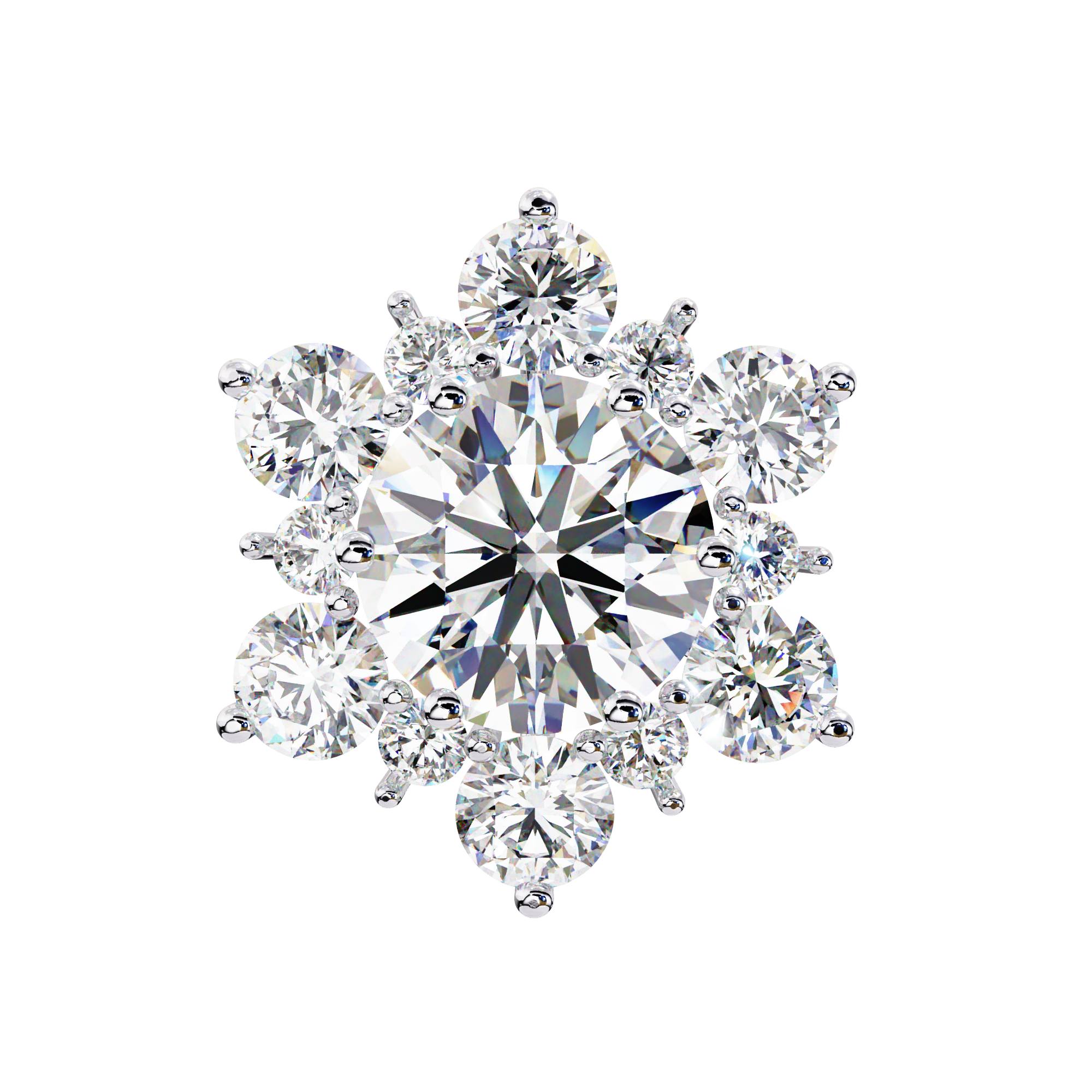 1.45 ct Solar Bloom Earrings 9k