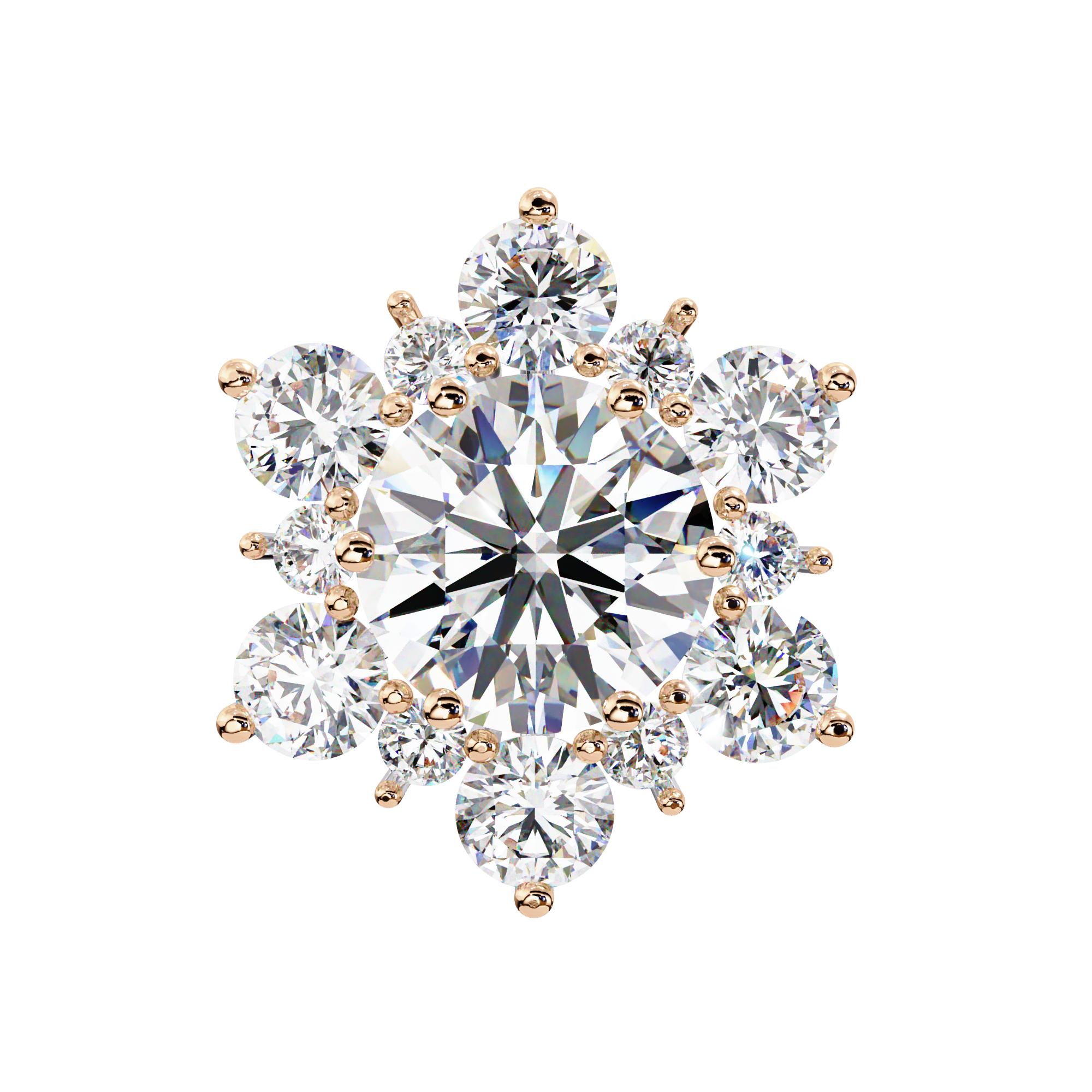 1.45 ct Solar Bloom Earrings 9k