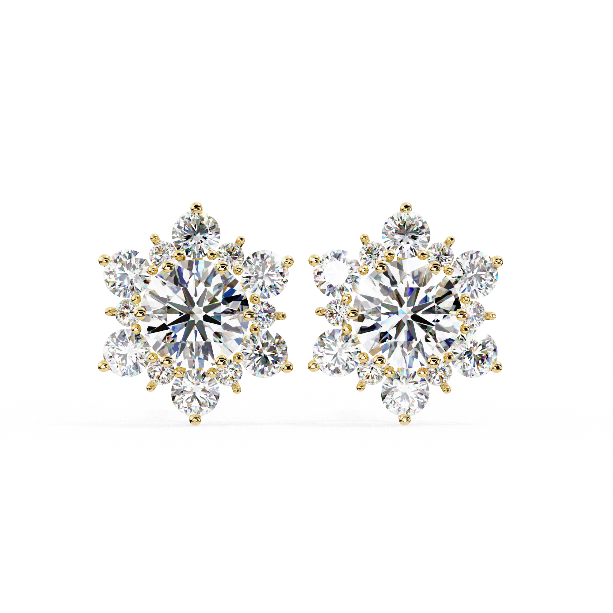 1.44 carat round earring