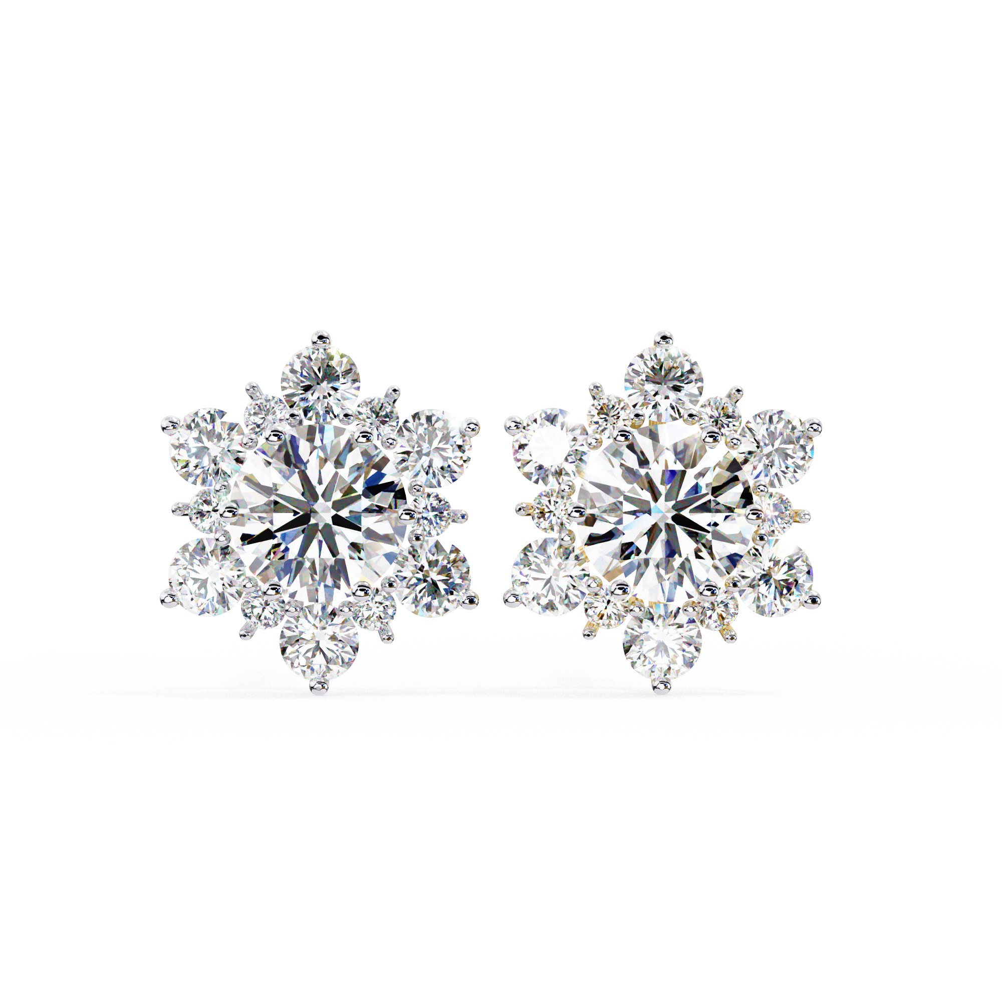1.45 ct Solar Bloom Earrings 9k