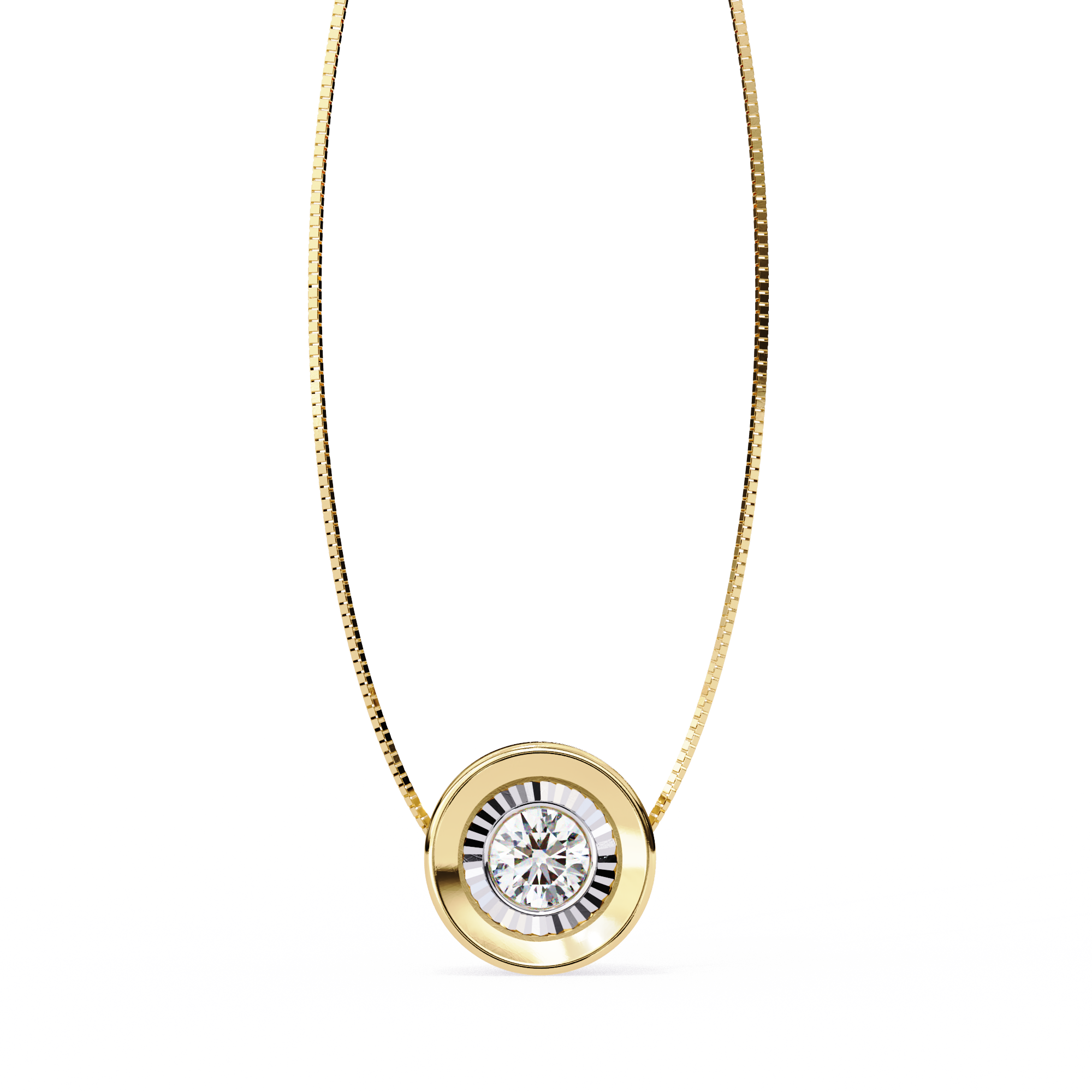0.26 ct Brilliant Halo Pendant 9k